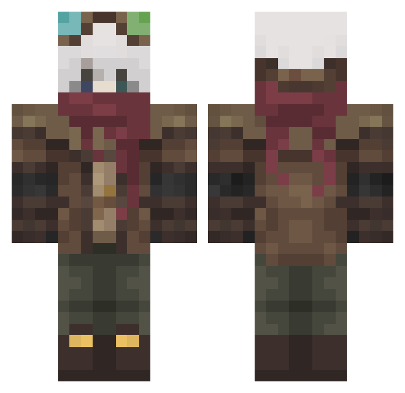 Dabii__ Minecraft skin, front and back view