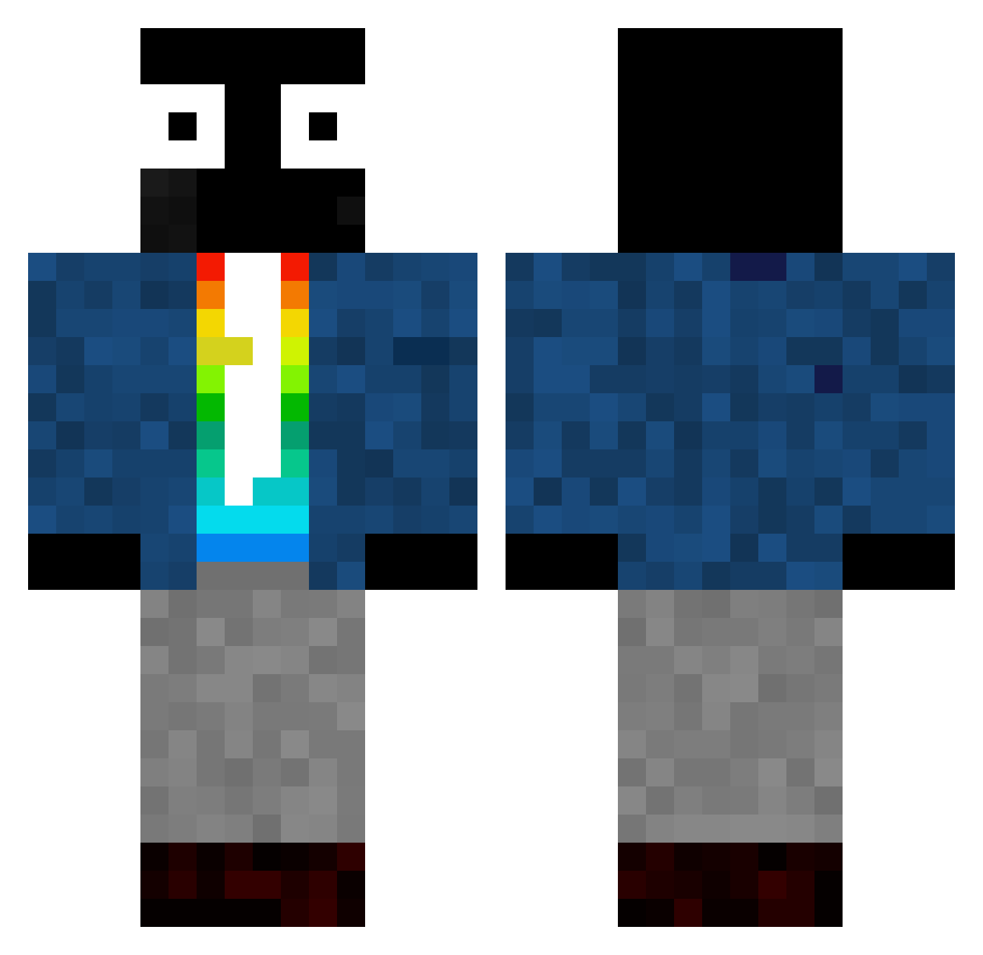ThaiNoodleBoii Minecraft skin, front and back view