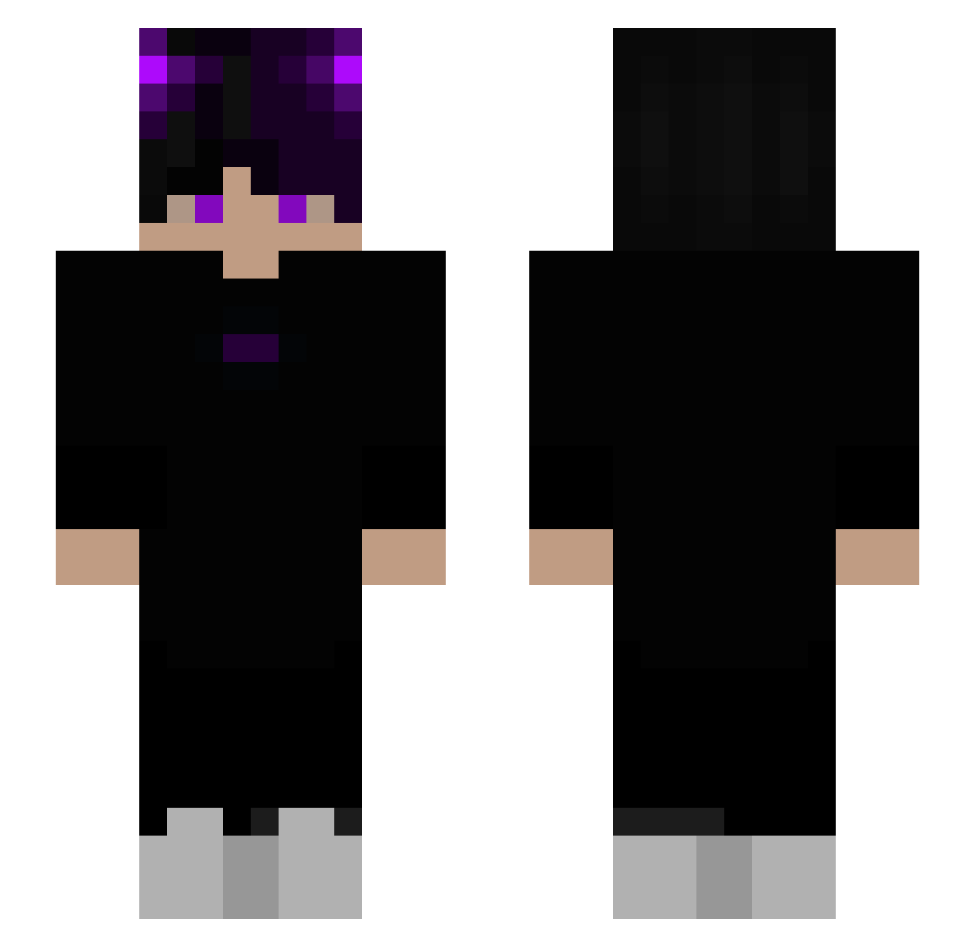Rudsy Minecraft skin, front and back view