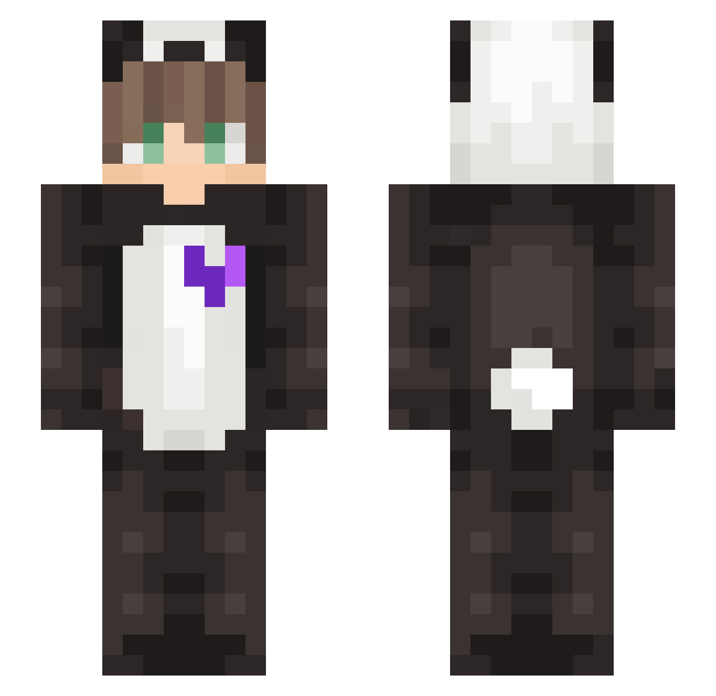 Hockey578 Minecraft skin, front and back view