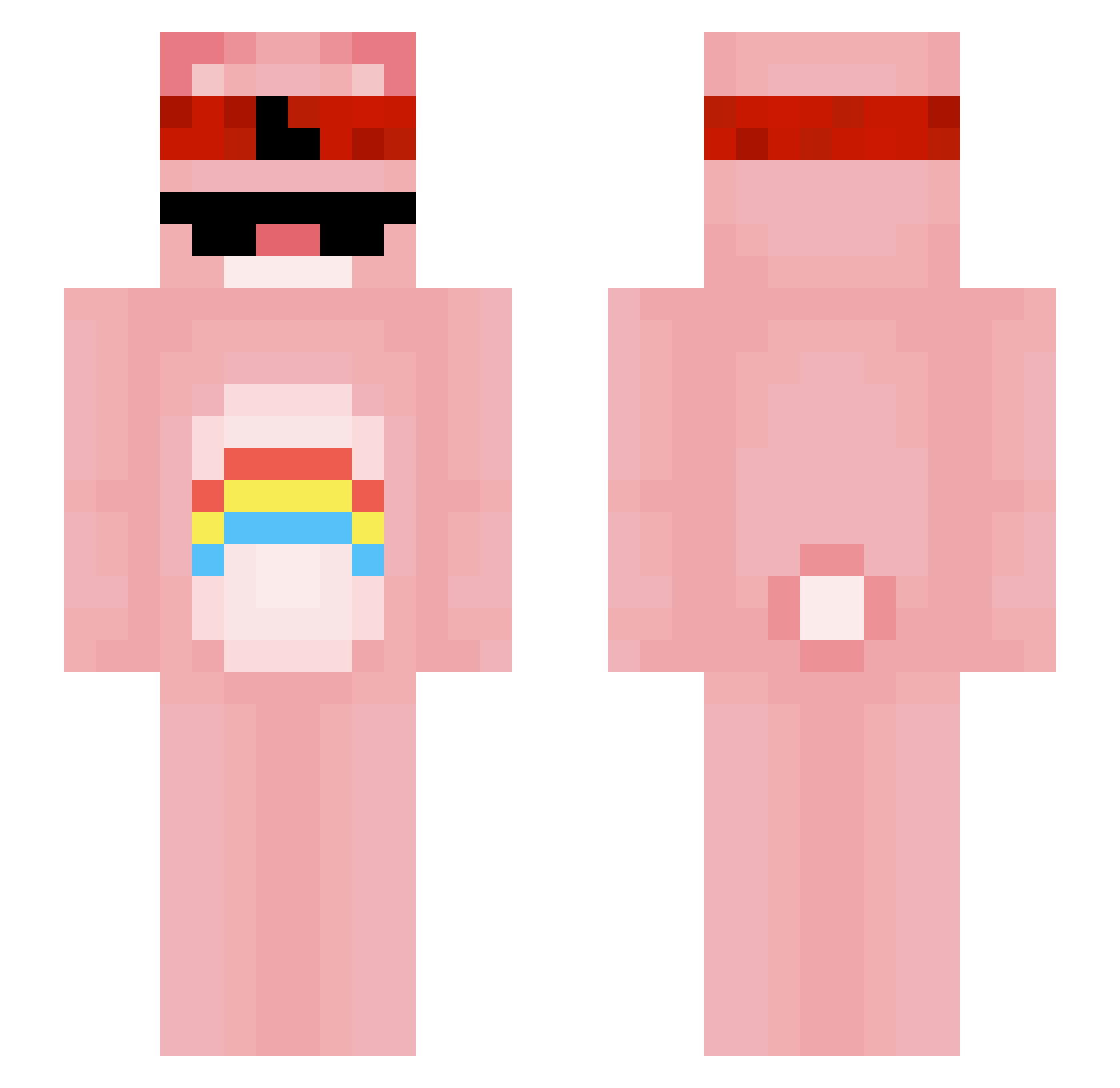 J0nyxik Minecraft skin, front and back view