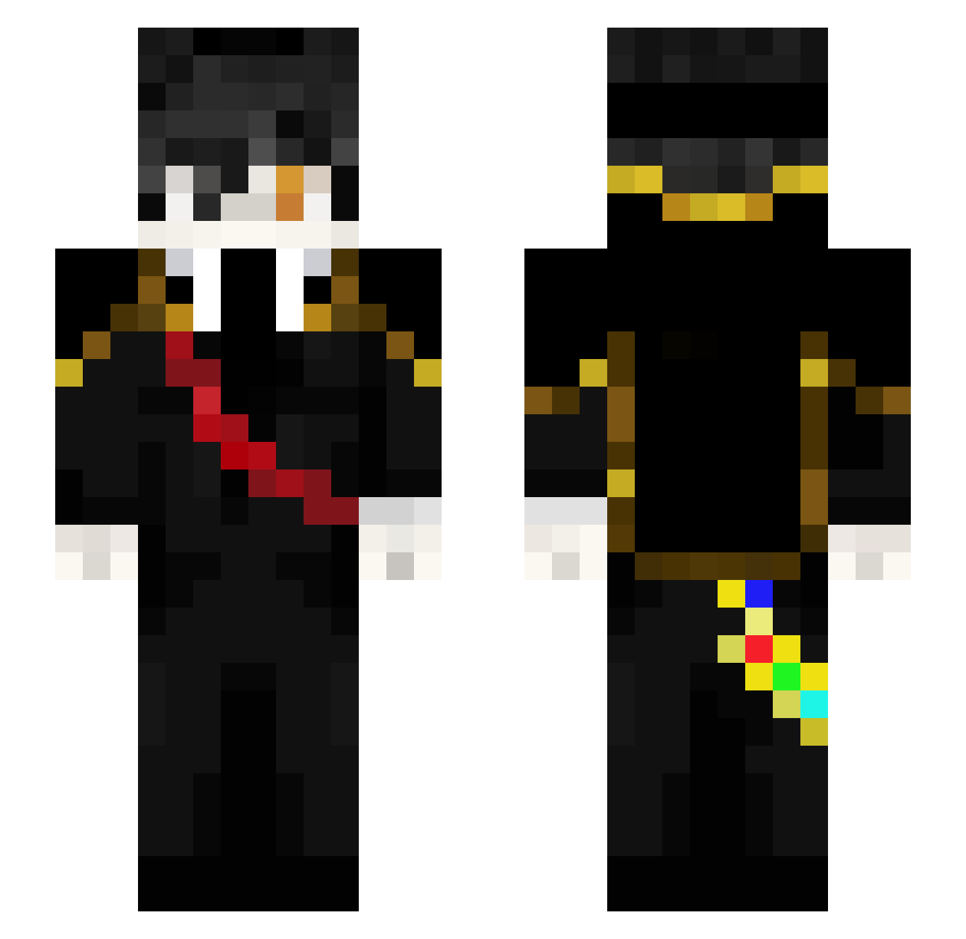 Kar0l Minecraft skin, front and back view