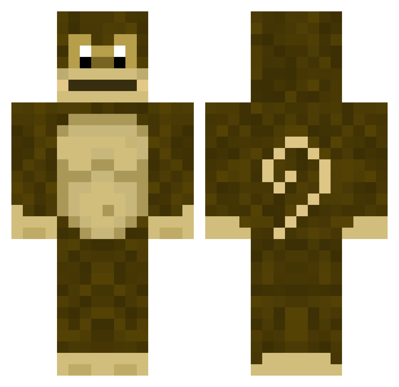 Rayyyyyyyyy Minecraft skin, front and back view