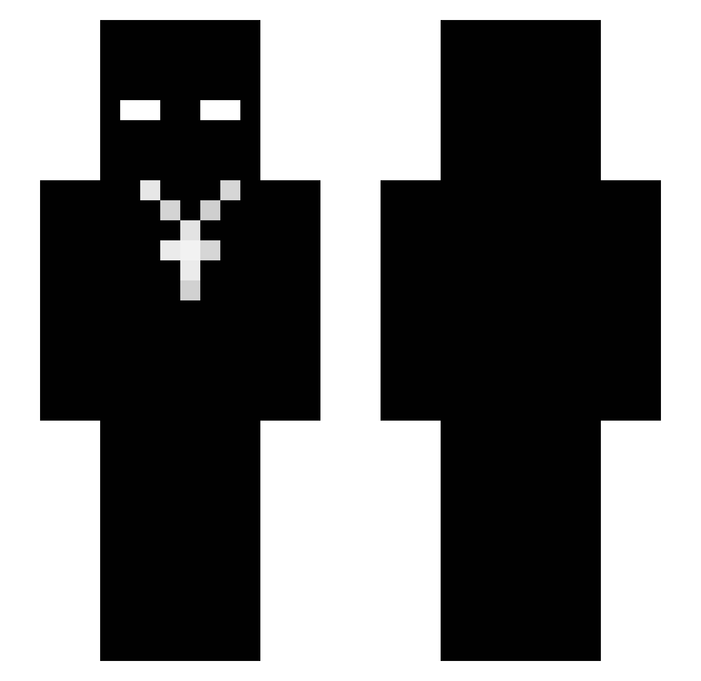 stellabass Minecraft skin, front and back view