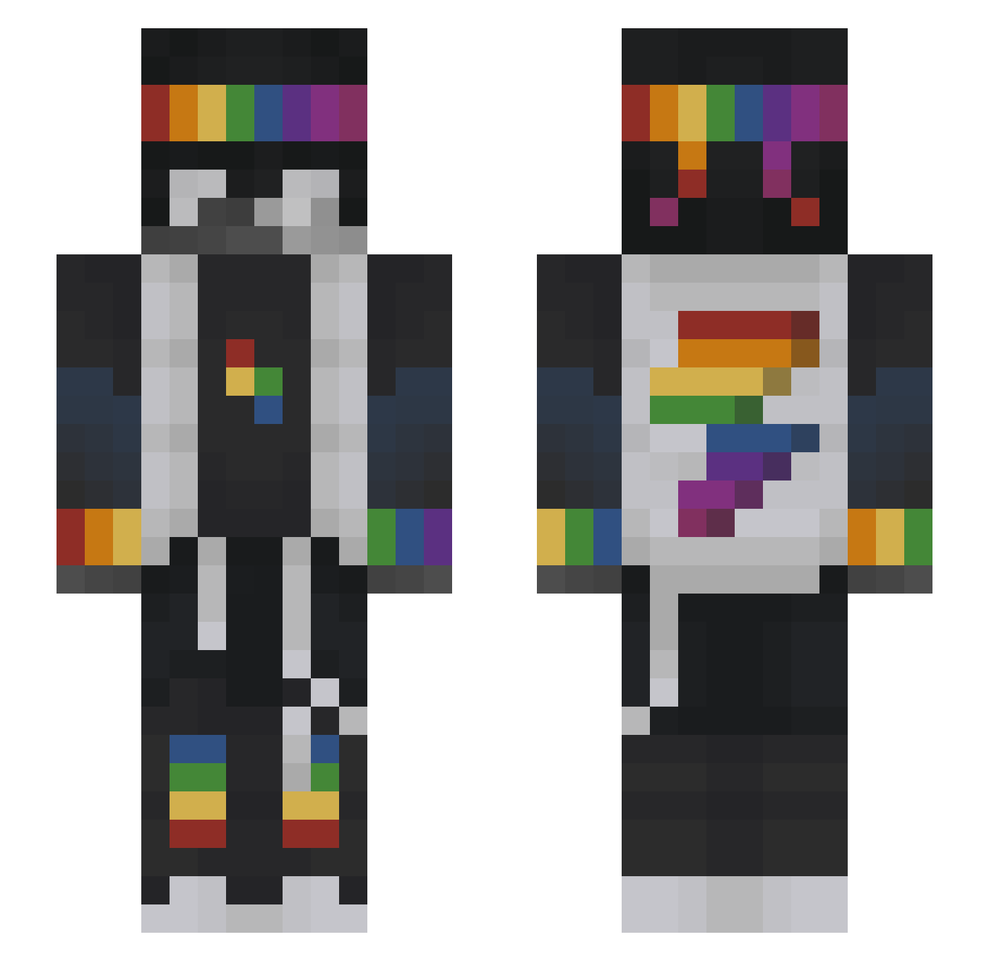 K9UNIT__ Minecraft skin, front and back view