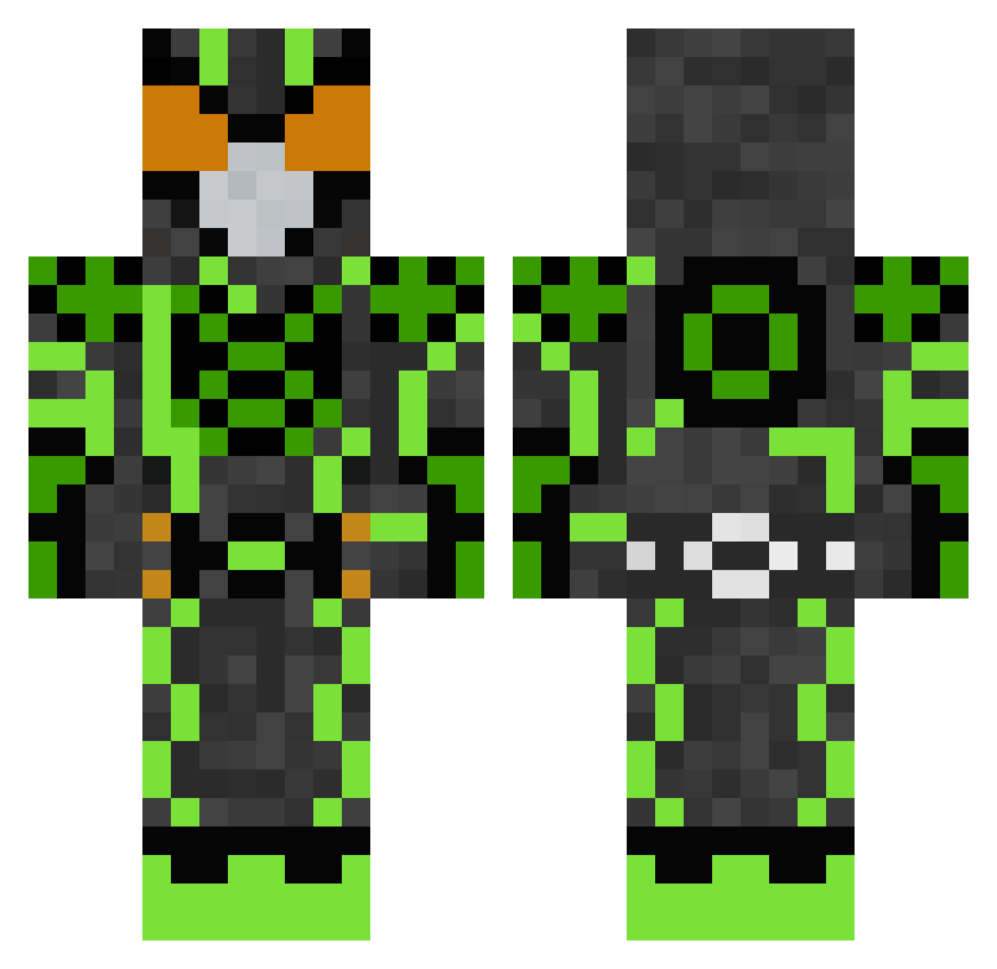ARTIII17 Minecraft skin, front and back view