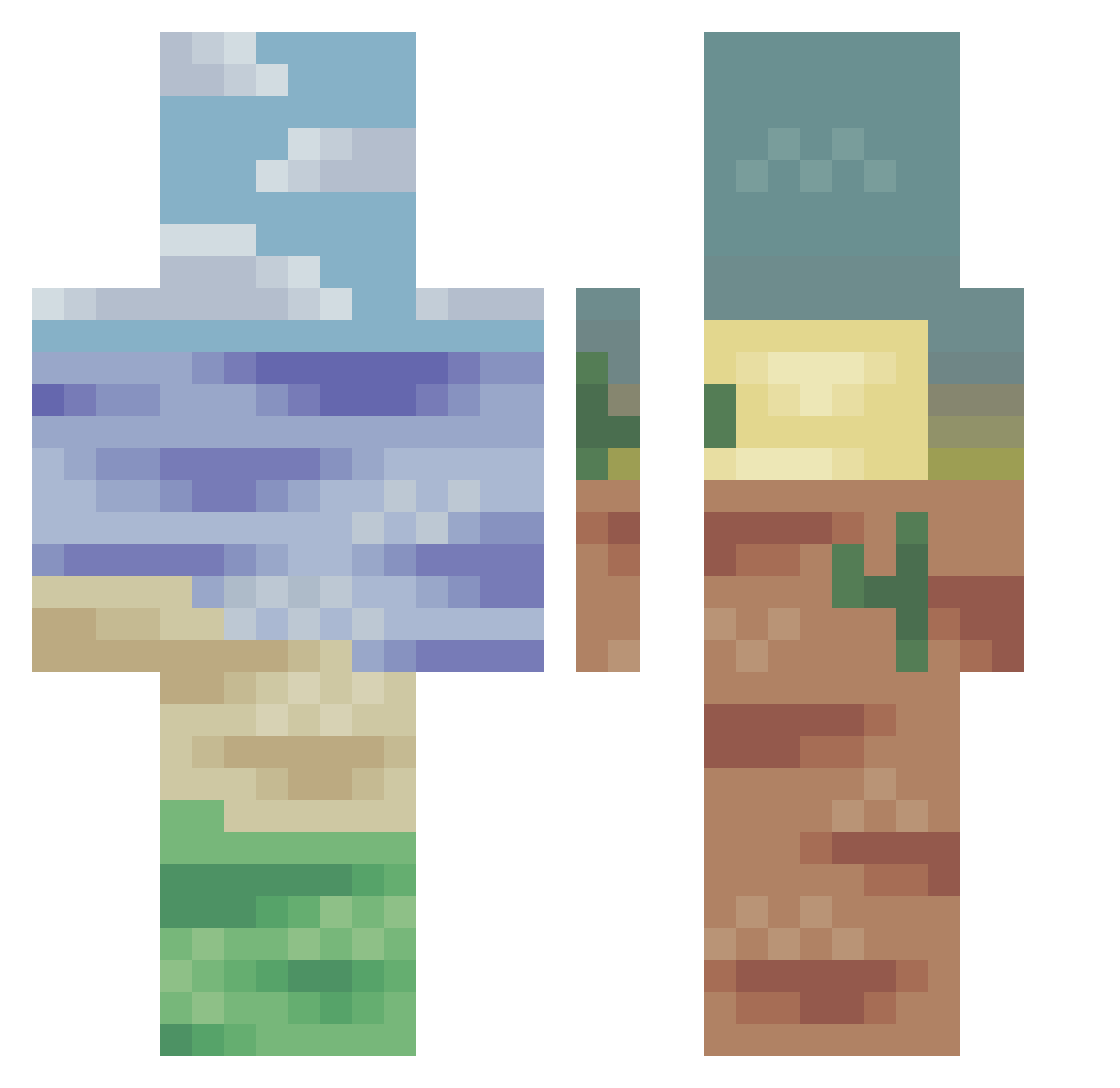 tenshixxxxxxxx Minecraft skin, front and back view