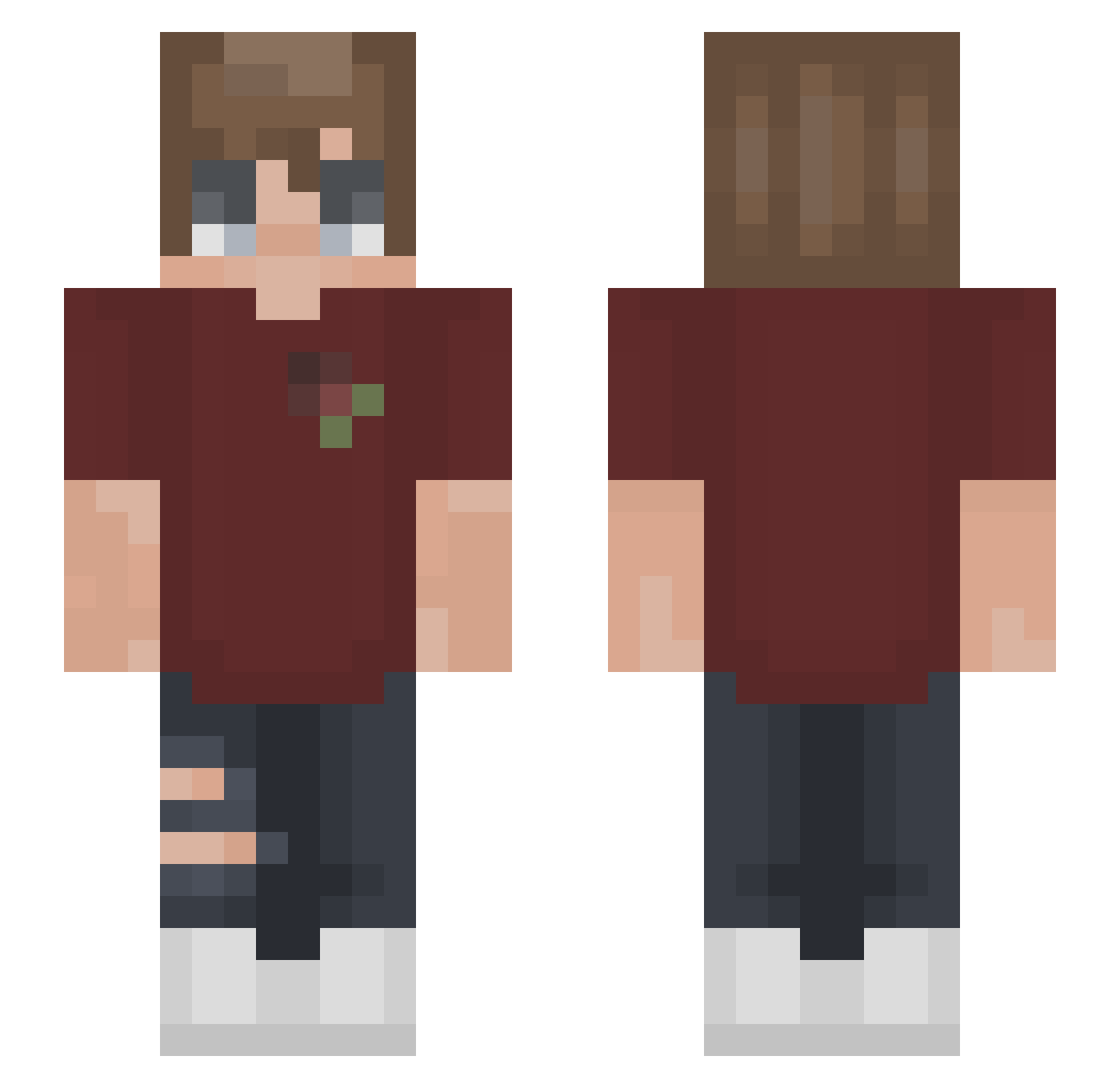 SupaMan819 Minecraft skin, front and back view