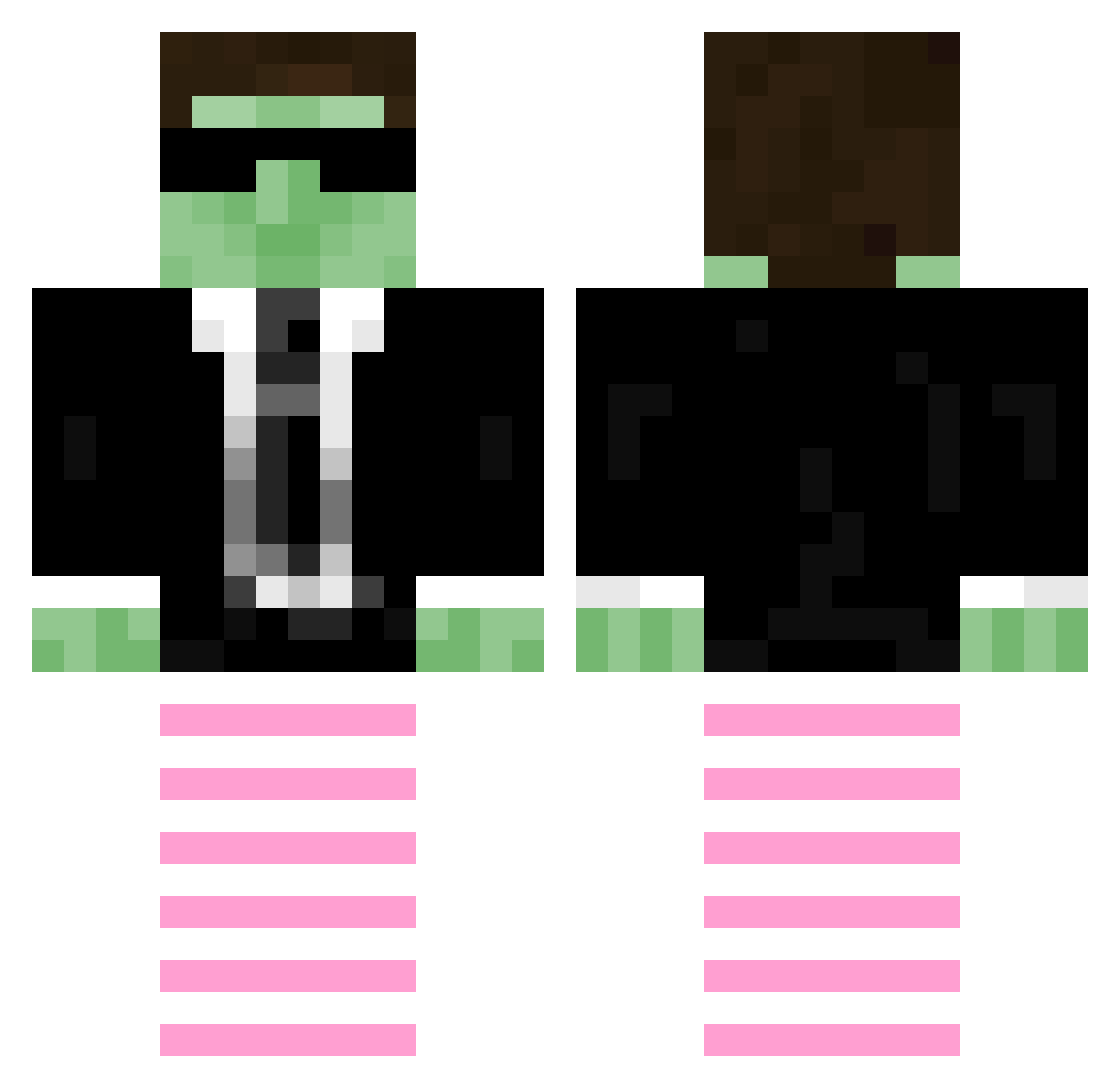 Venereology Minecraft skin, front and back view