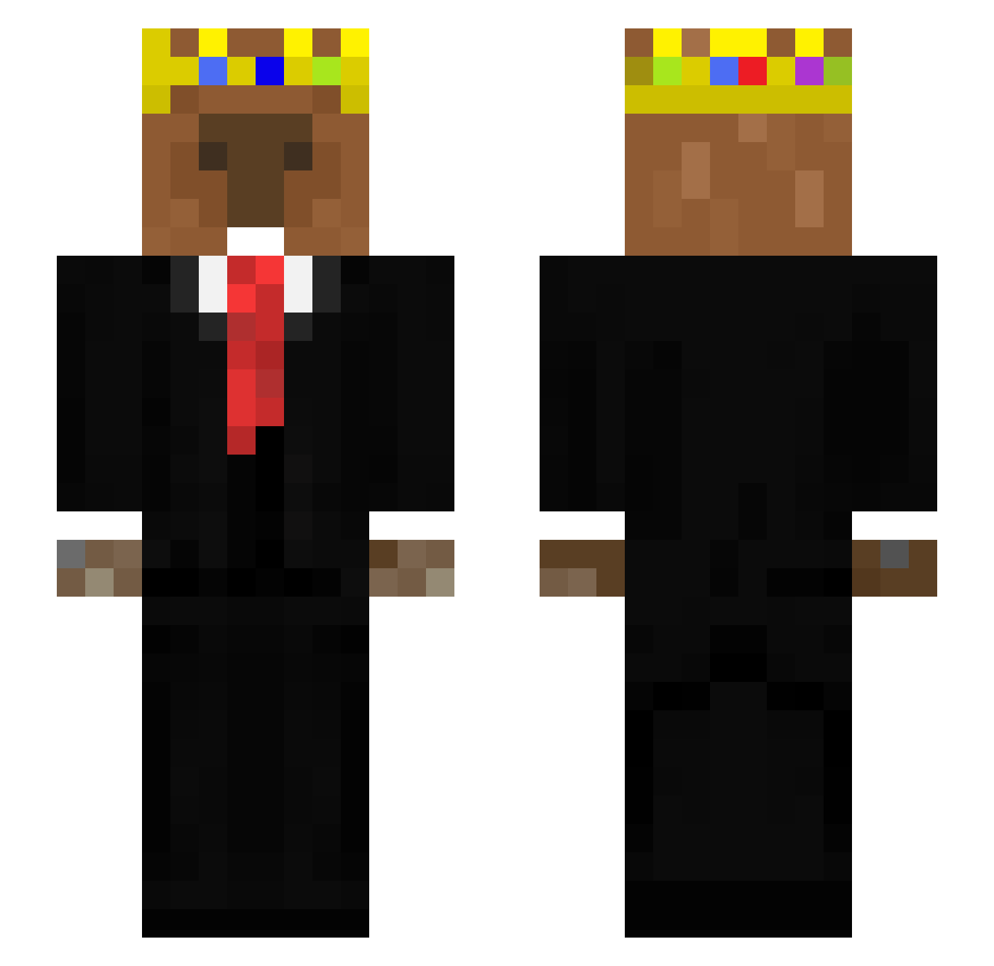 The_Capychad Minecraft skin, front and back view
