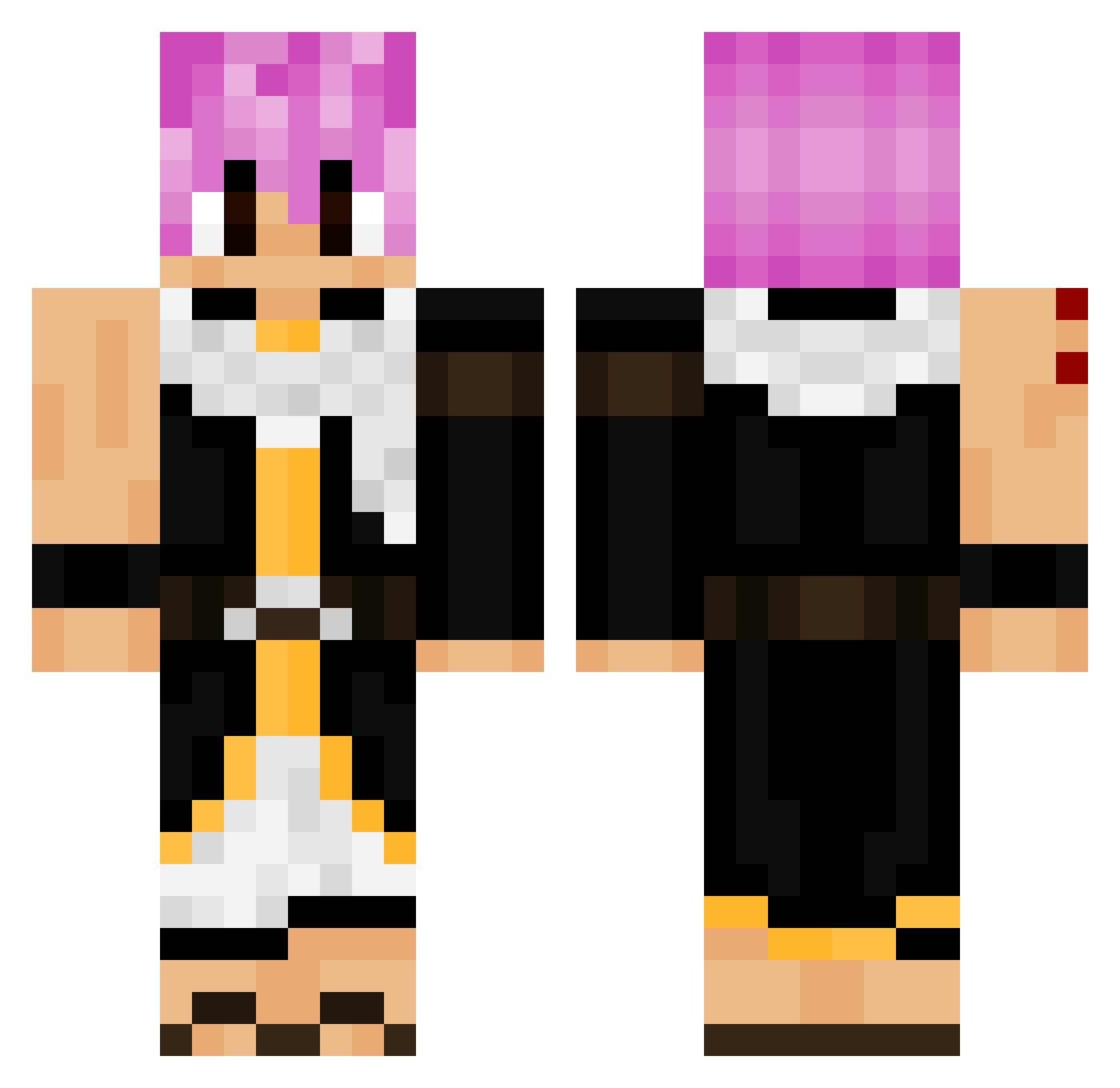 Dazza257 Minecraft skin, front and back view
