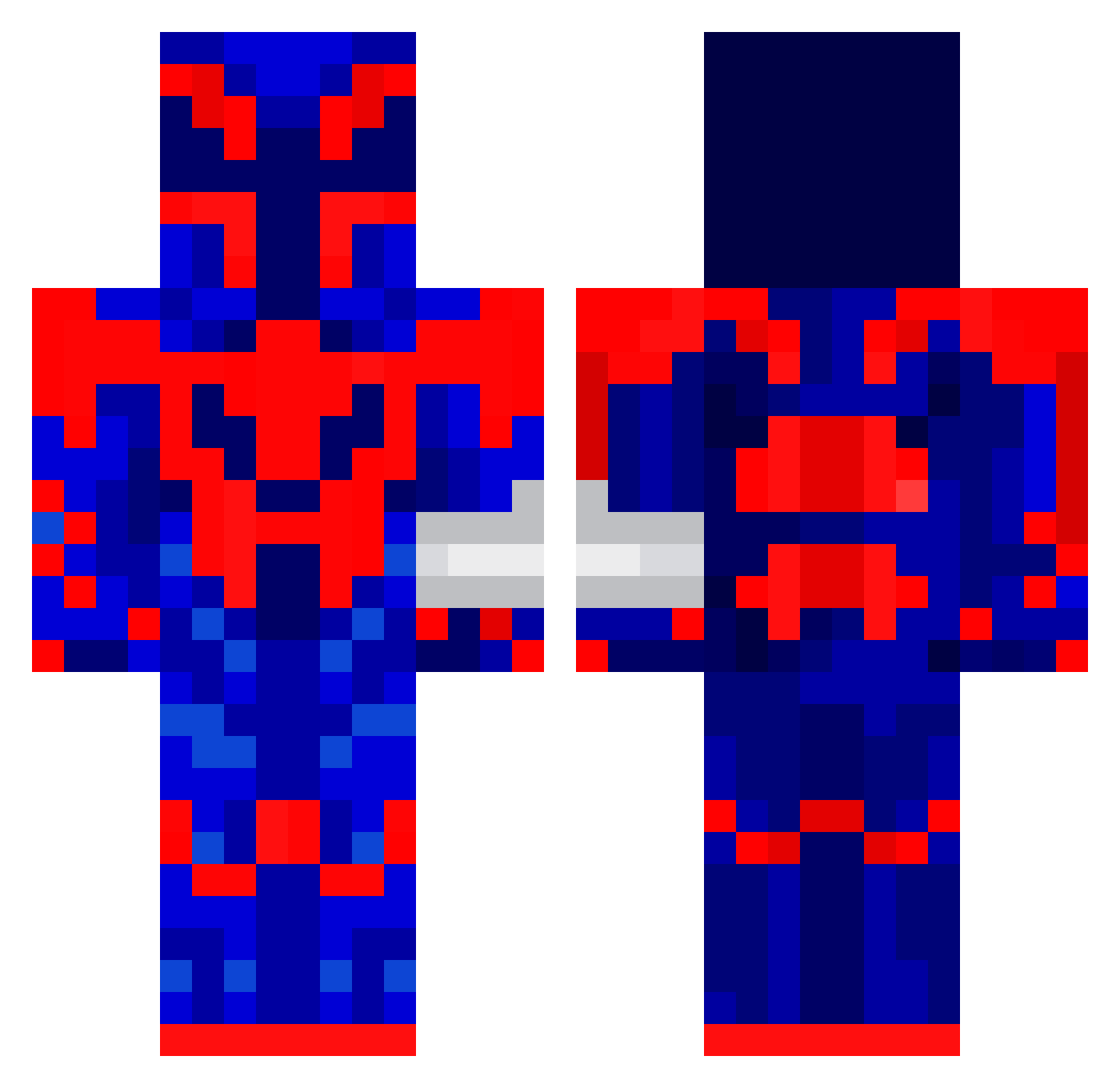 KeiraboBeera Minecraft skin, front and back view