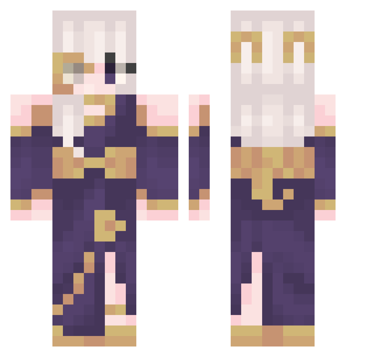 Divineity_ Minecraft skin, front and back view