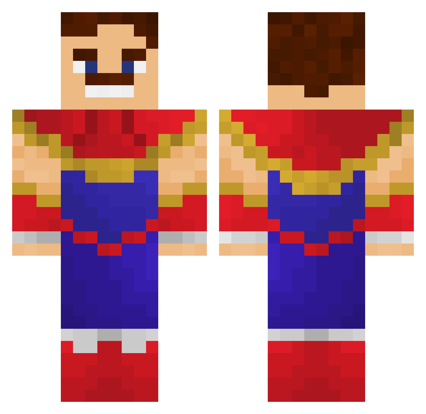 BadBeatboxer46 Minecraft skin, front and back view