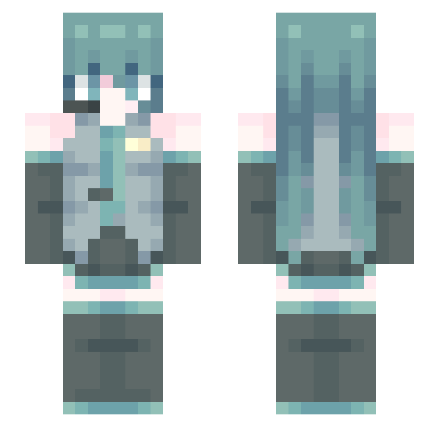 uyeeee Minecraft skin, front and back view
