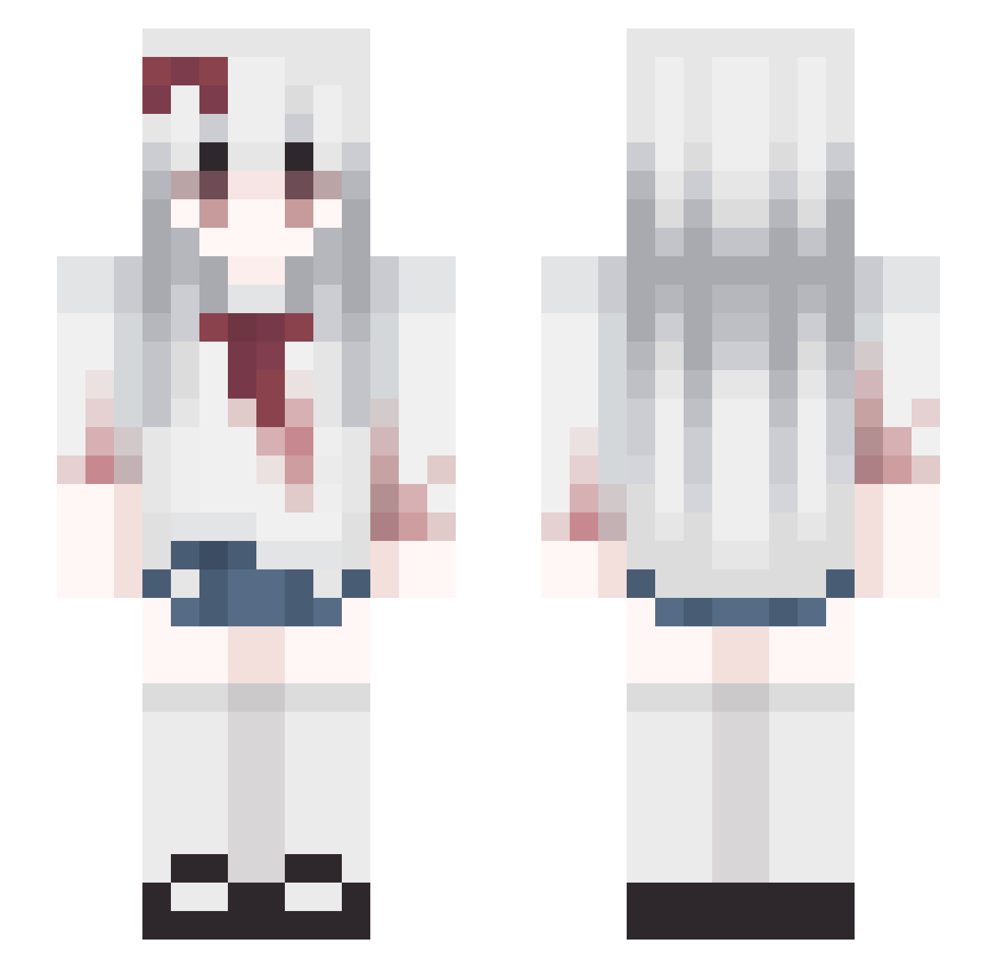 reappraisal Minecraft skin, front and back view