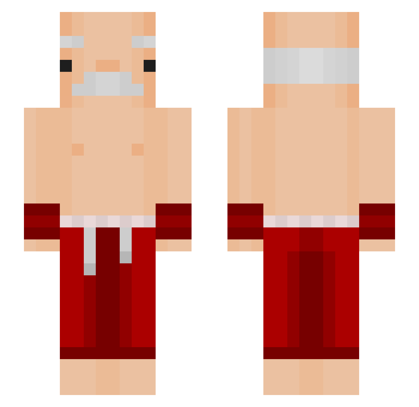 Shuiro_ Minecraft skin, front and back view