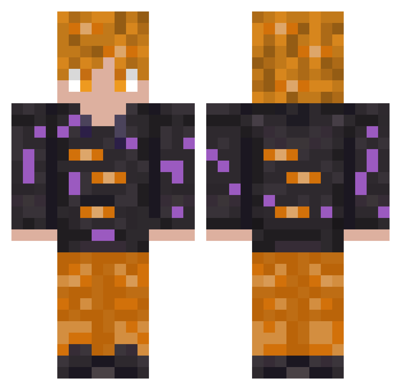 Lone_Lord Minecraft skin, front and back view