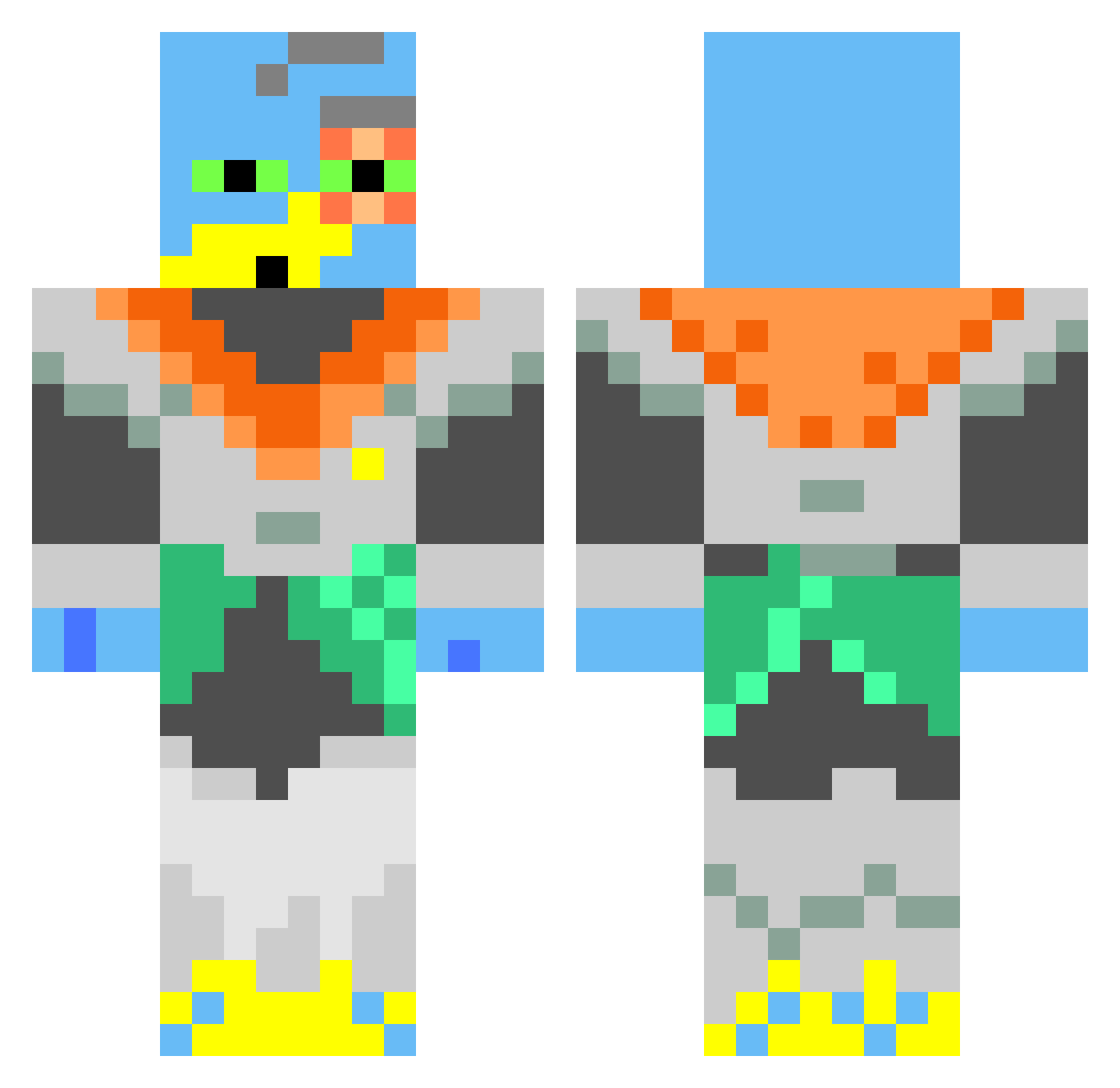 MARCHEW42 Minecraft skin, front and back view