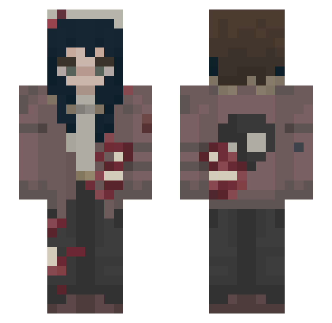 InsomniaOfJune Minecraft skin, front and back view