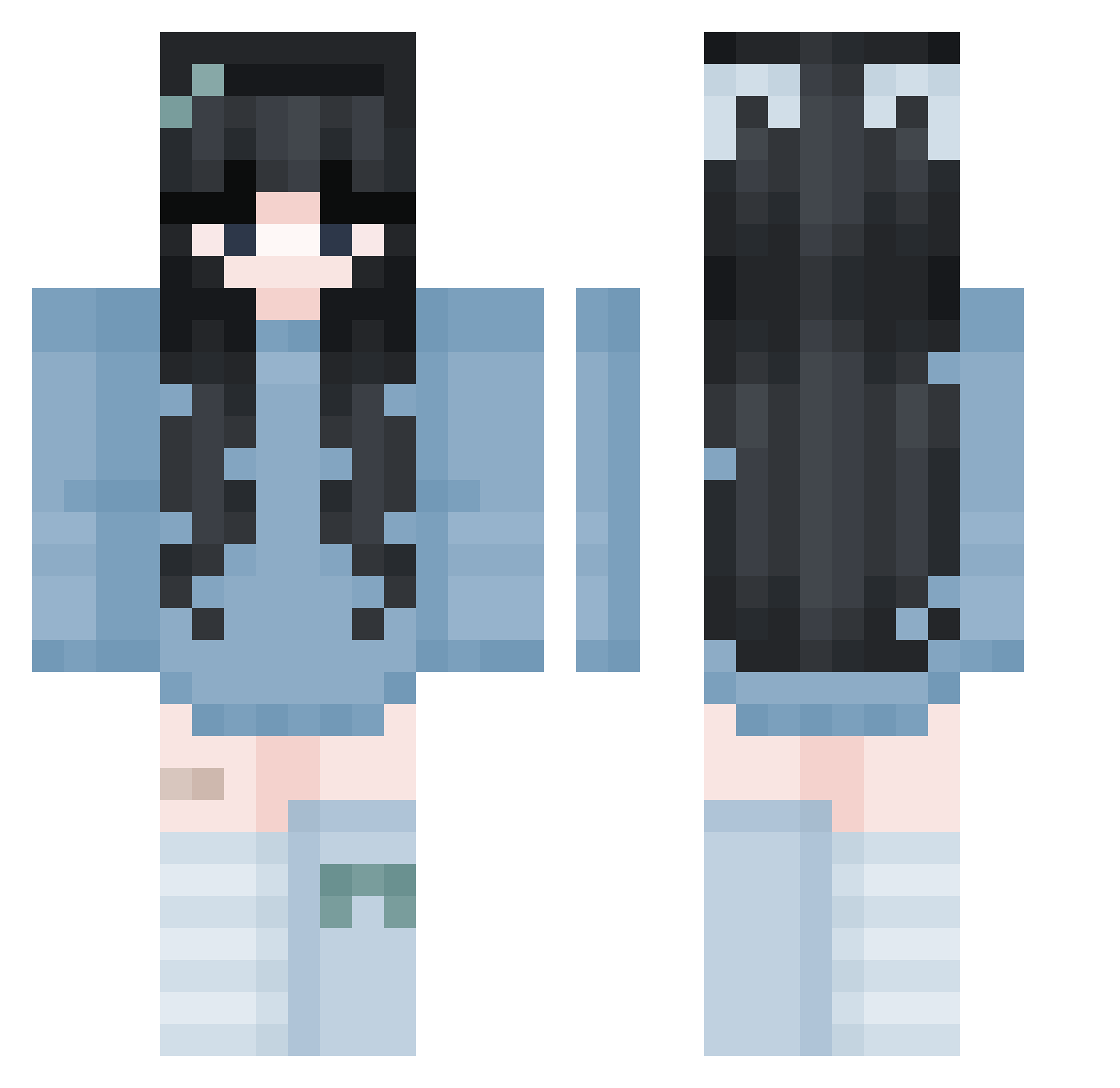 Wa_ll_eY Minecraft skin, front and back view