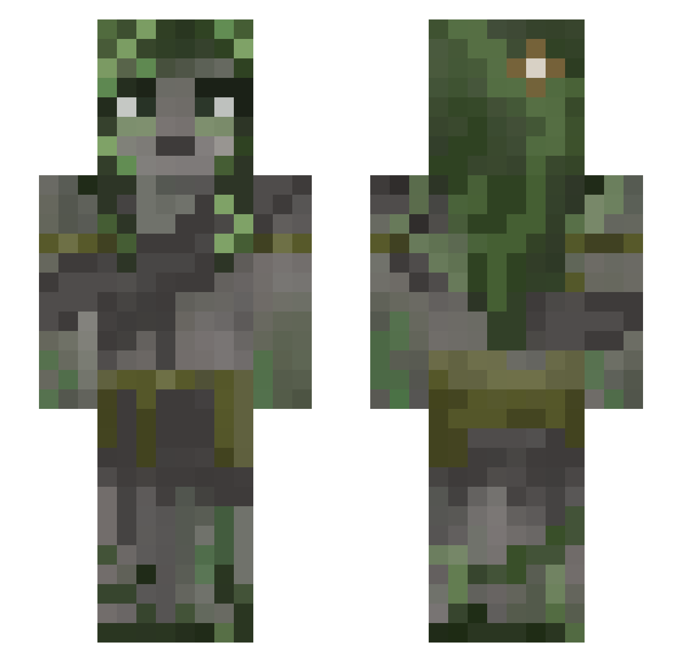 goosegosetch Minecraft skin, front and back view