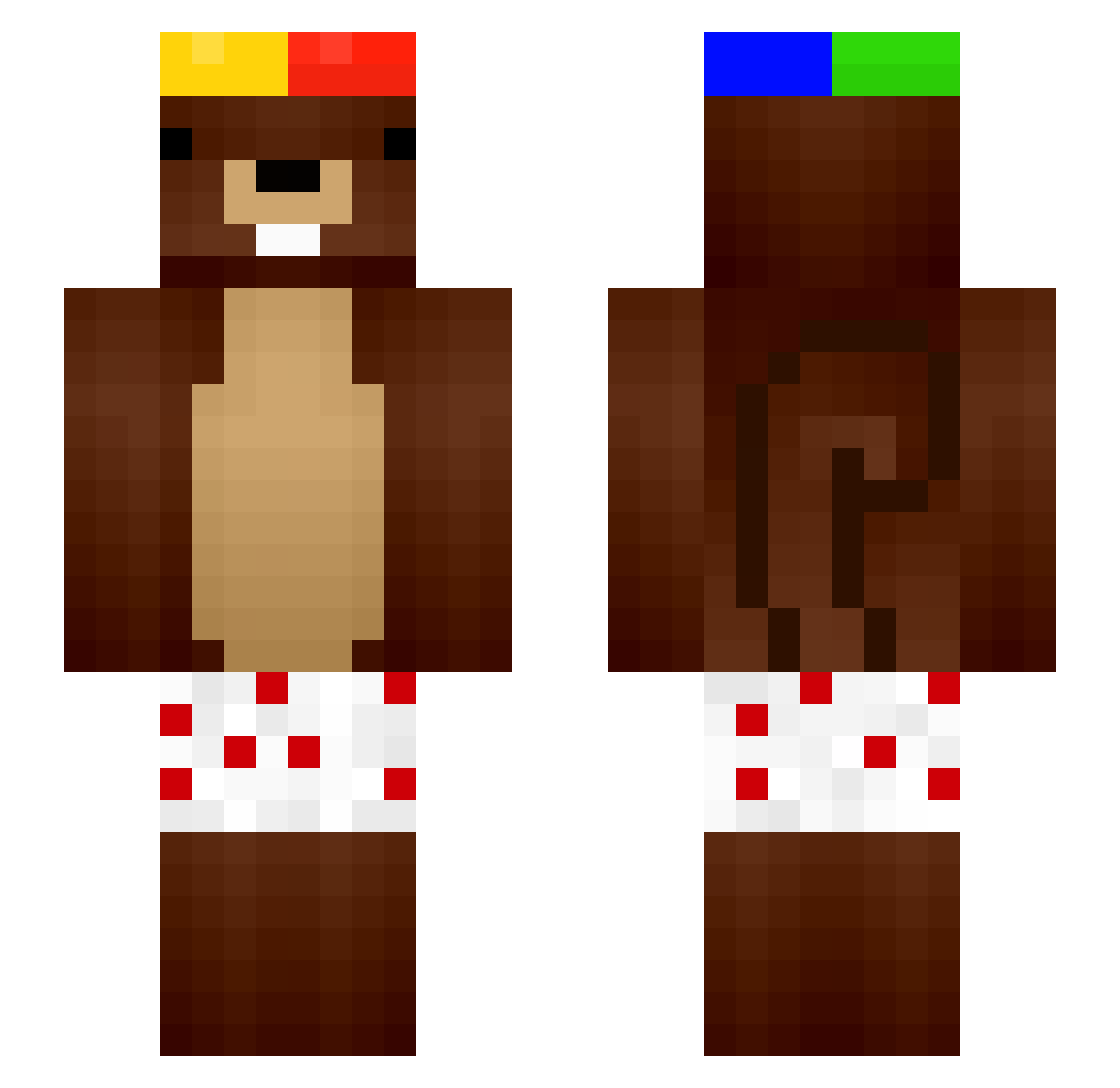 FrancuskiMafioso Minecraft skin, front and back view