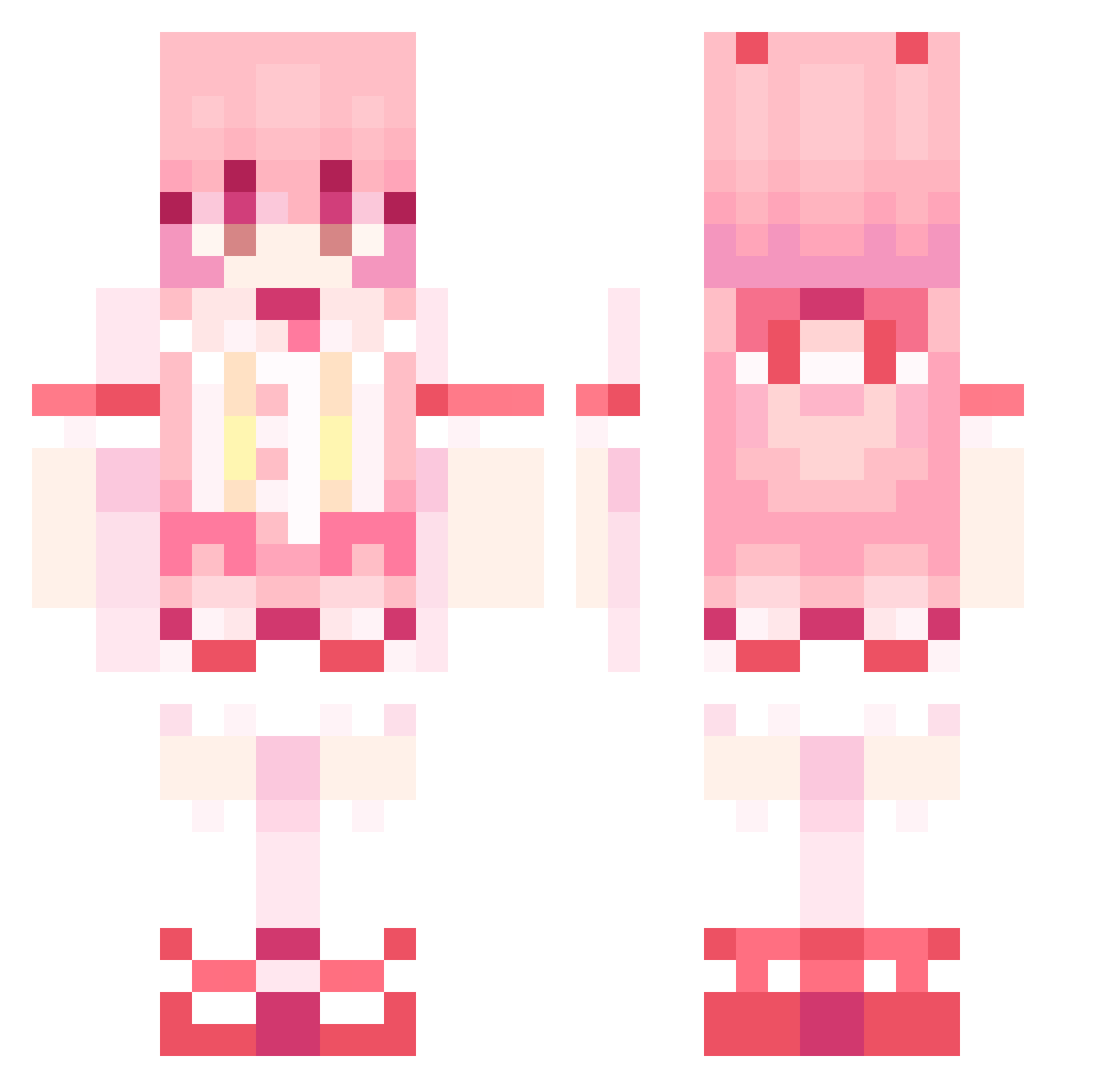 LemonKitten_ Minecraft skin, front and back view