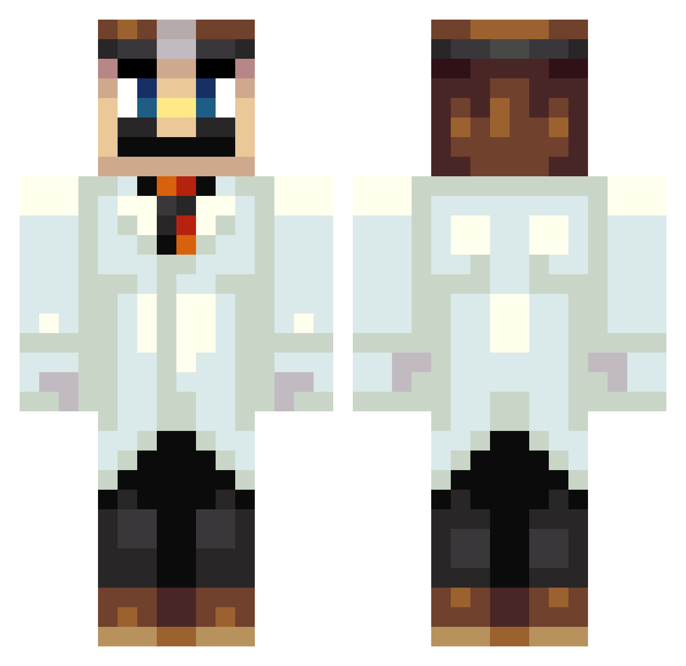 Jasongamer9000 Minecraft skin, front and back view