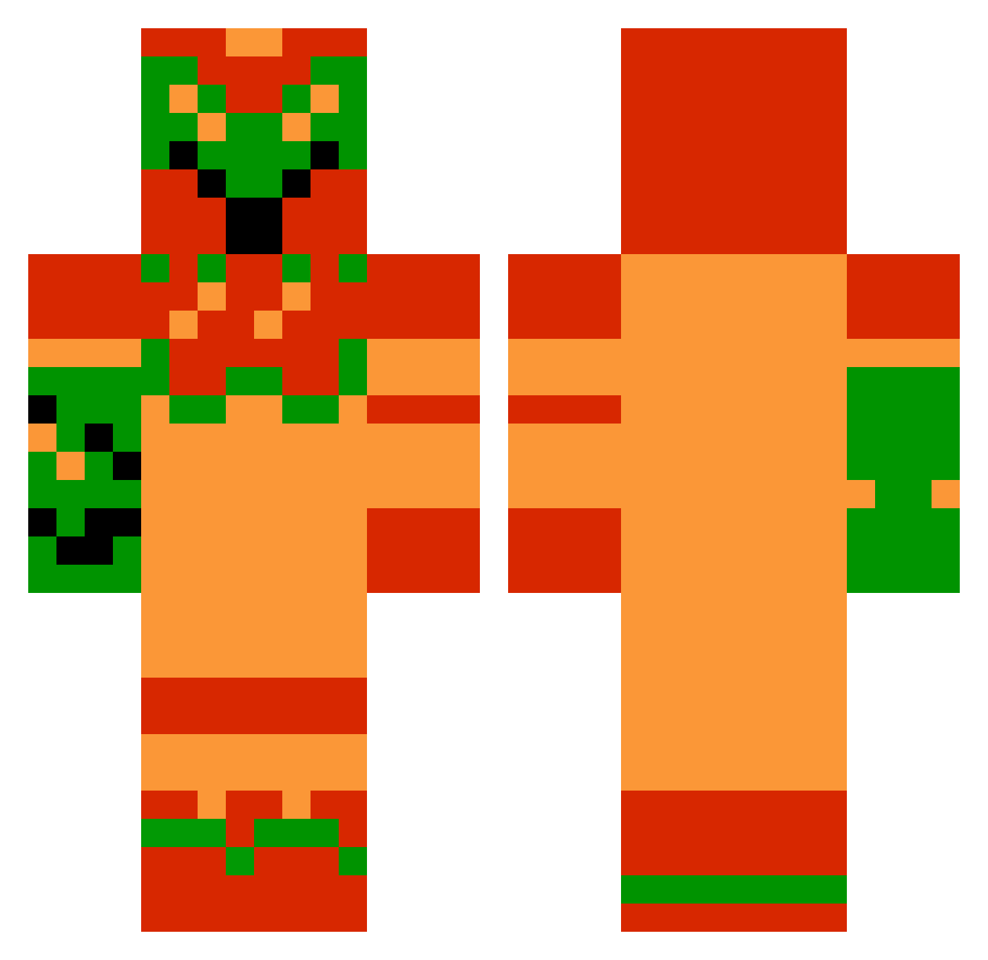 SpeesvdKek Minecraft skin, front and back view