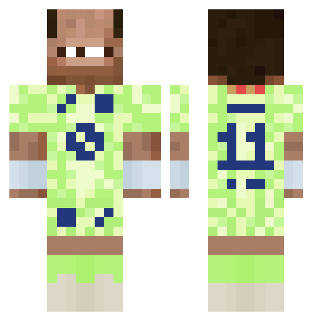 ifragkiwi Minecraft skin, front and back view