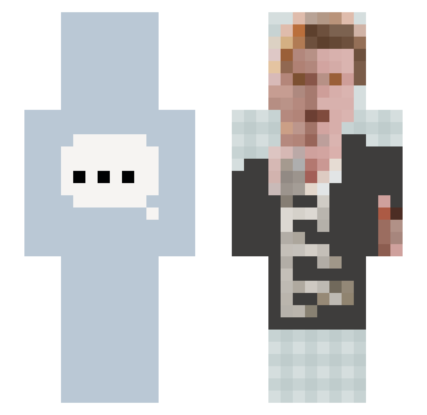 Marcuslai802 Minecraft skin, front and back view