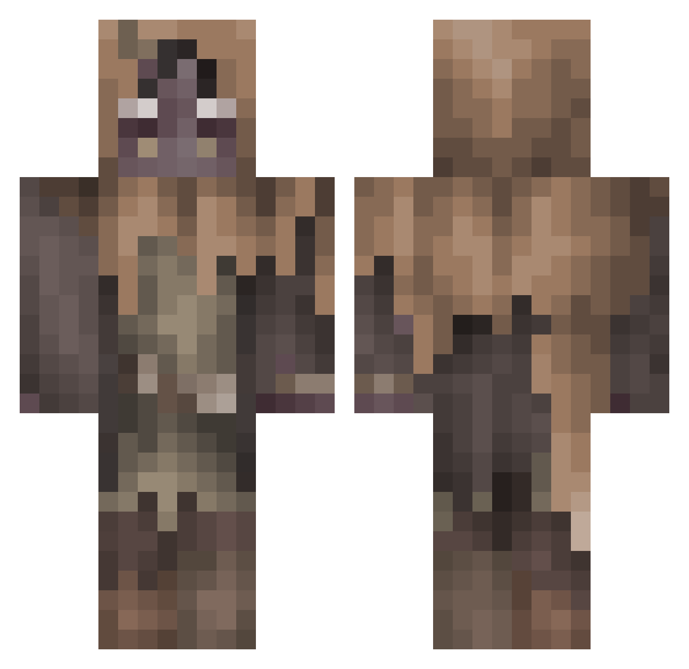 yassineshusband Minecraft skin, front and back view