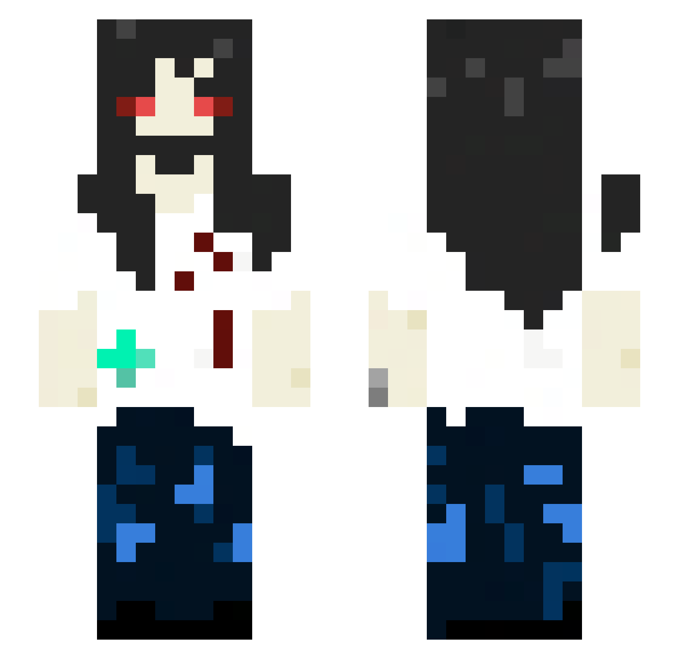 IGRIS_LEVEL Minecraft skin, front and back view