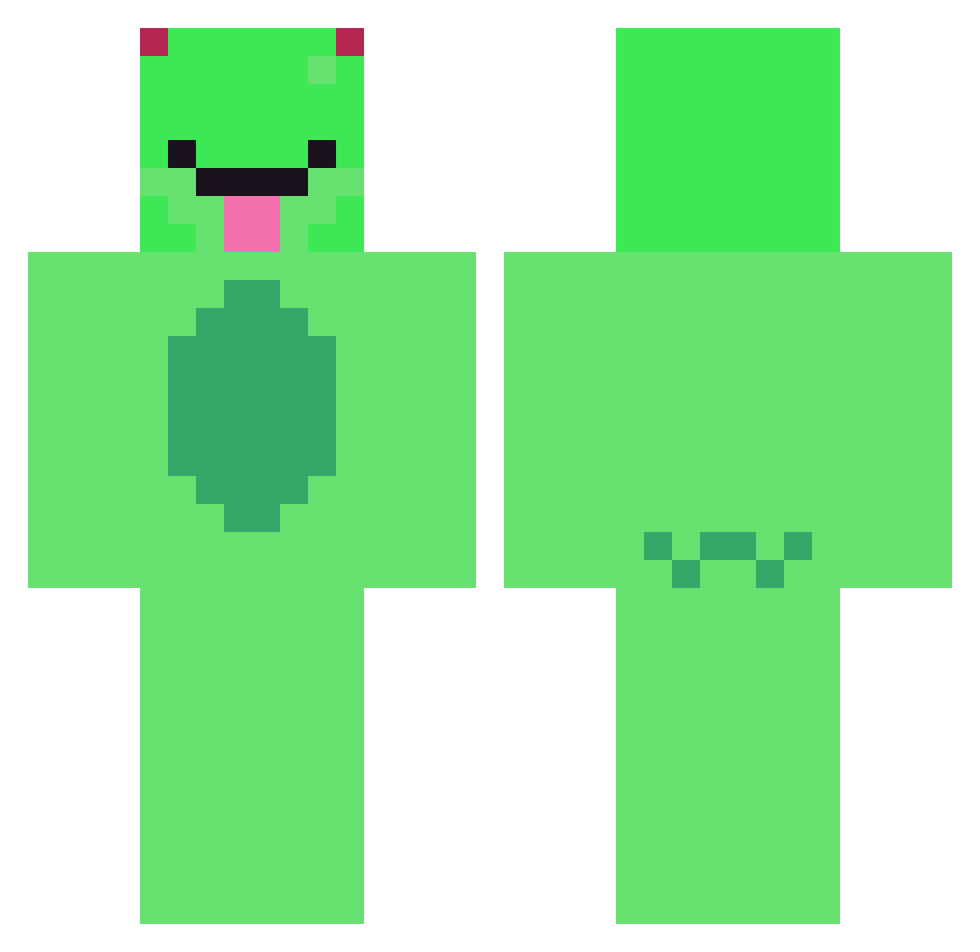 ObiEnzo Minecraft skin, front and back view
