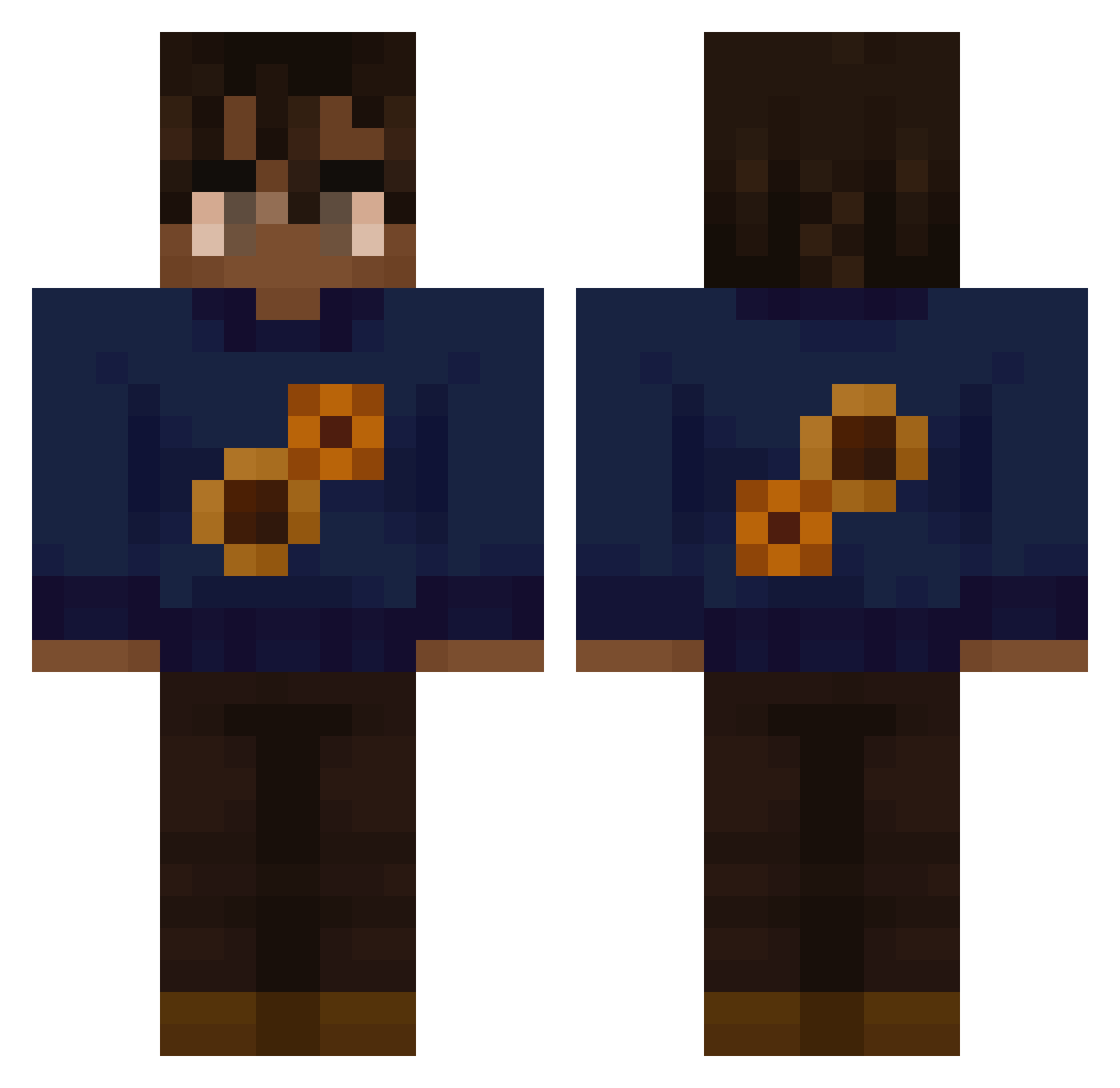 seblaskar Minecraft skin, front and back view