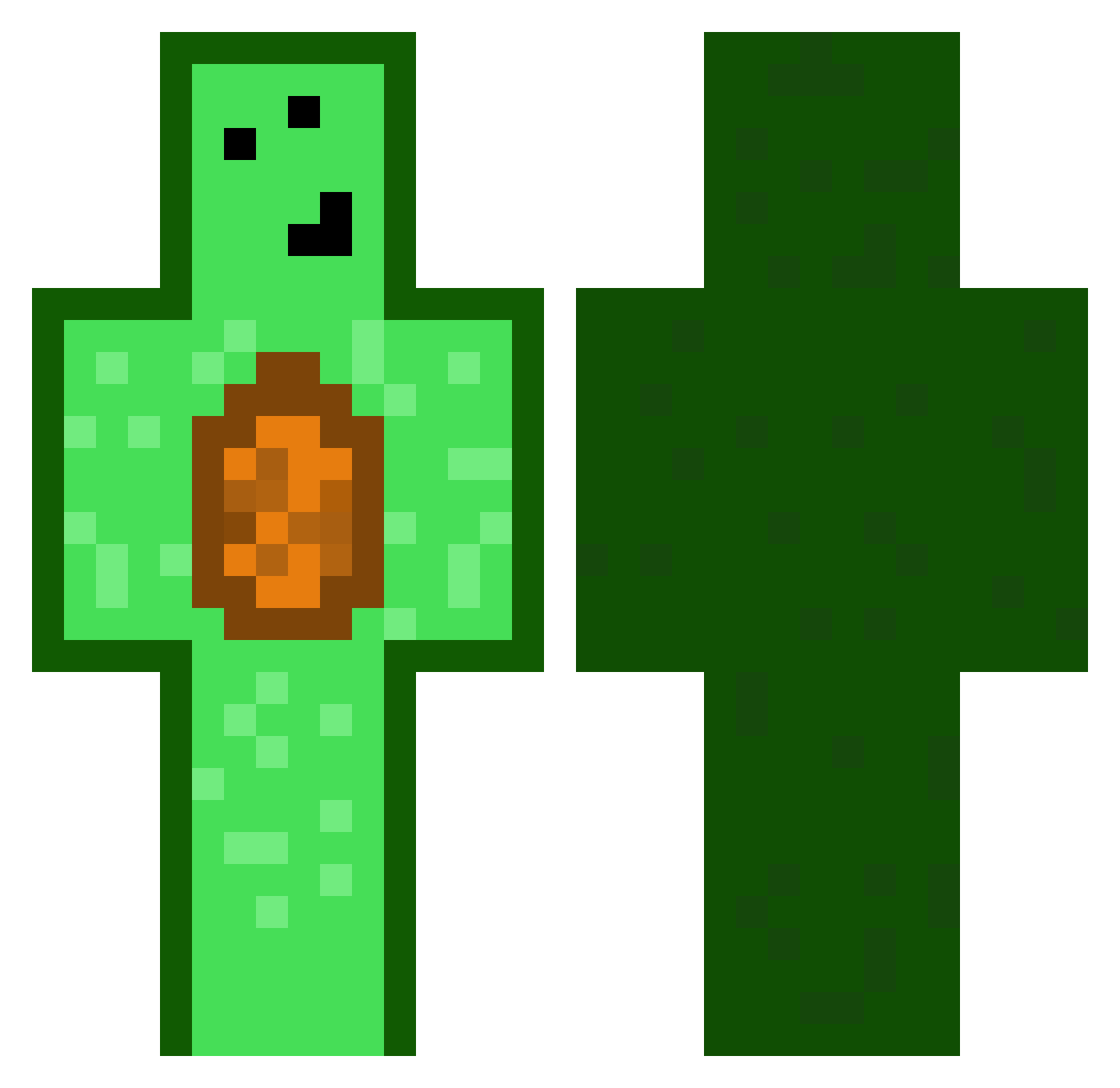 Emilprintz Minecraft skin, front and back view
