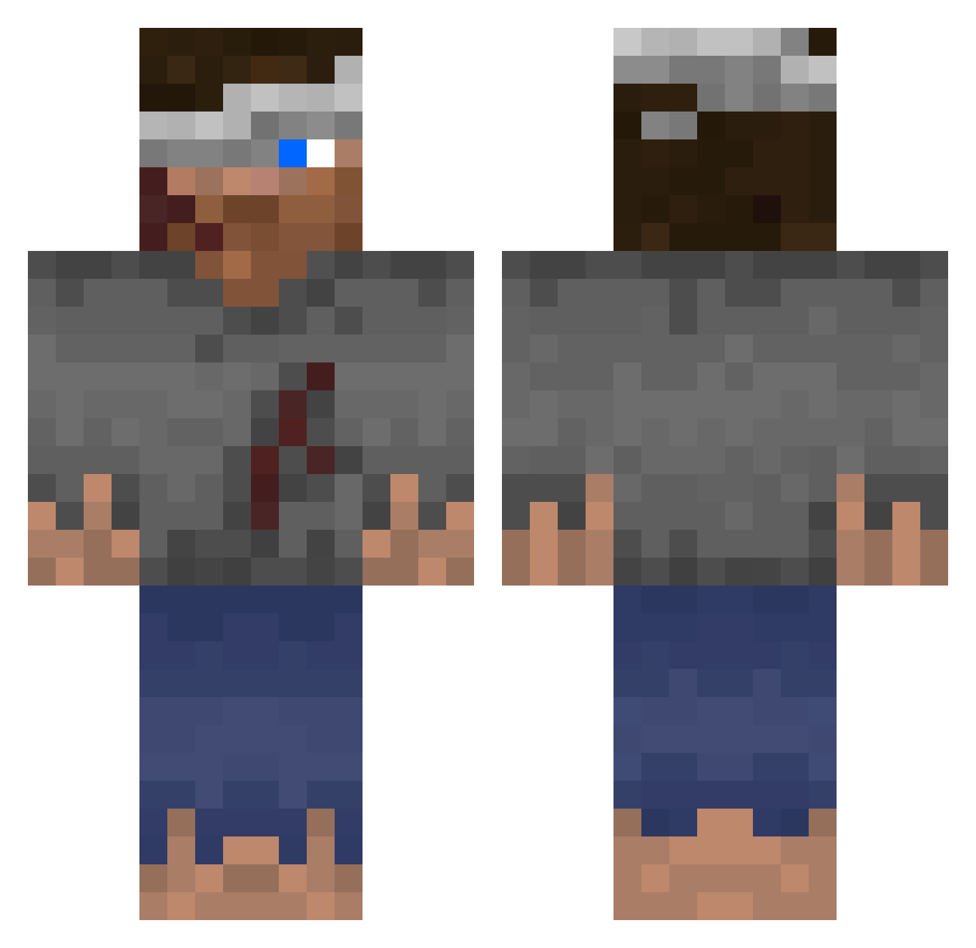 GarielEnterprise Minecraft skin, front and back view