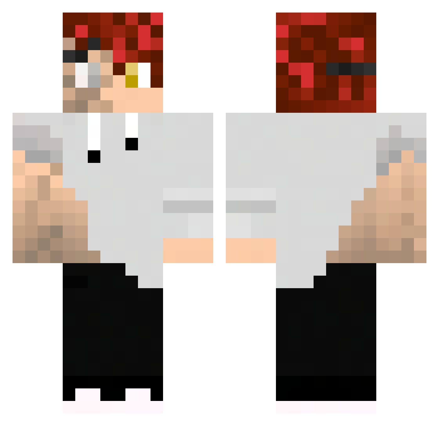 Mo_oon Minecraft skin, front and back view