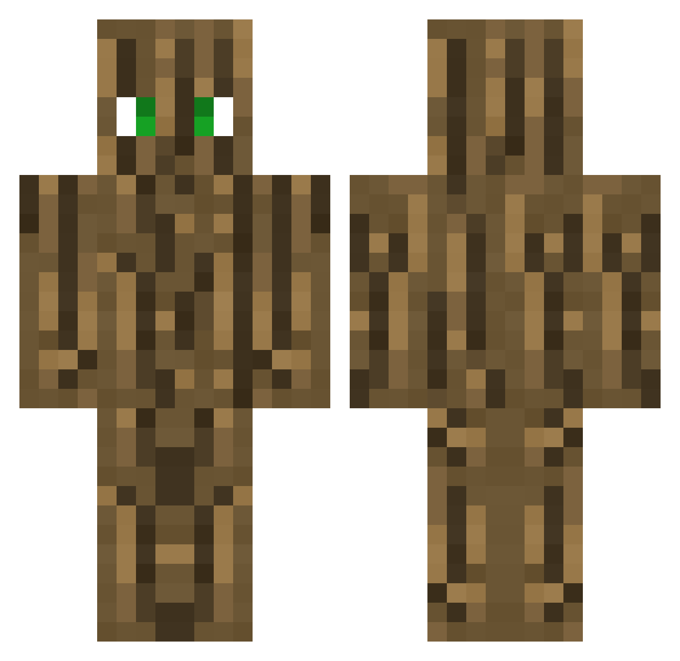 supapimunyano777 Minecraft skin, front and back view