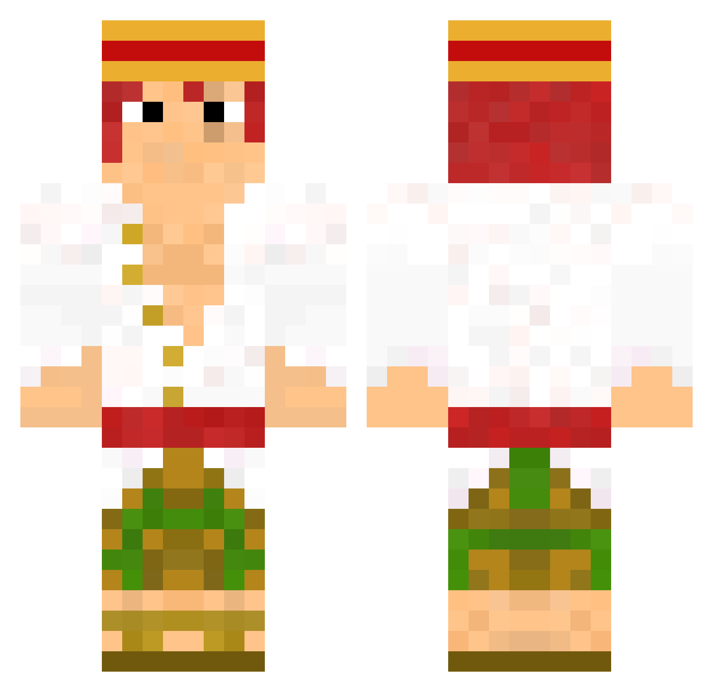 Skywalker1097 Minecraft skin, front and back view