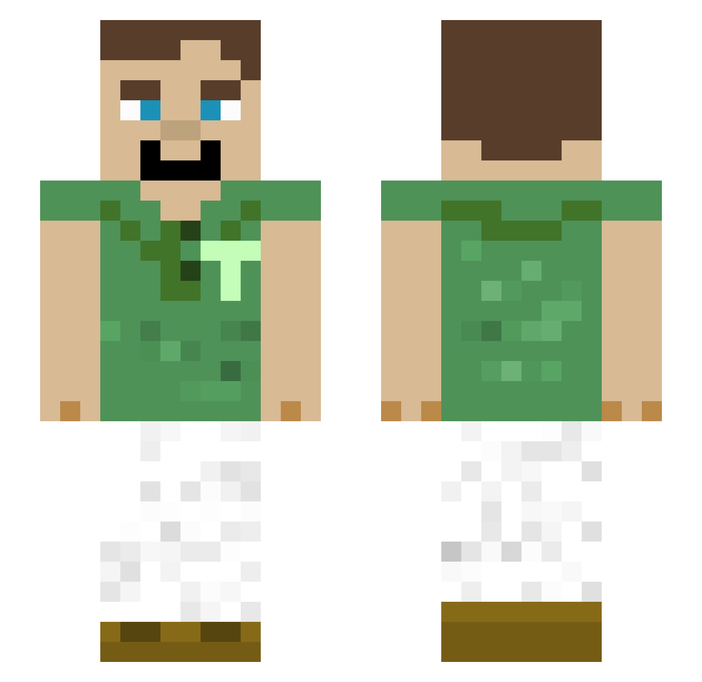 FnartSnoal Minecraft skin, front and back view