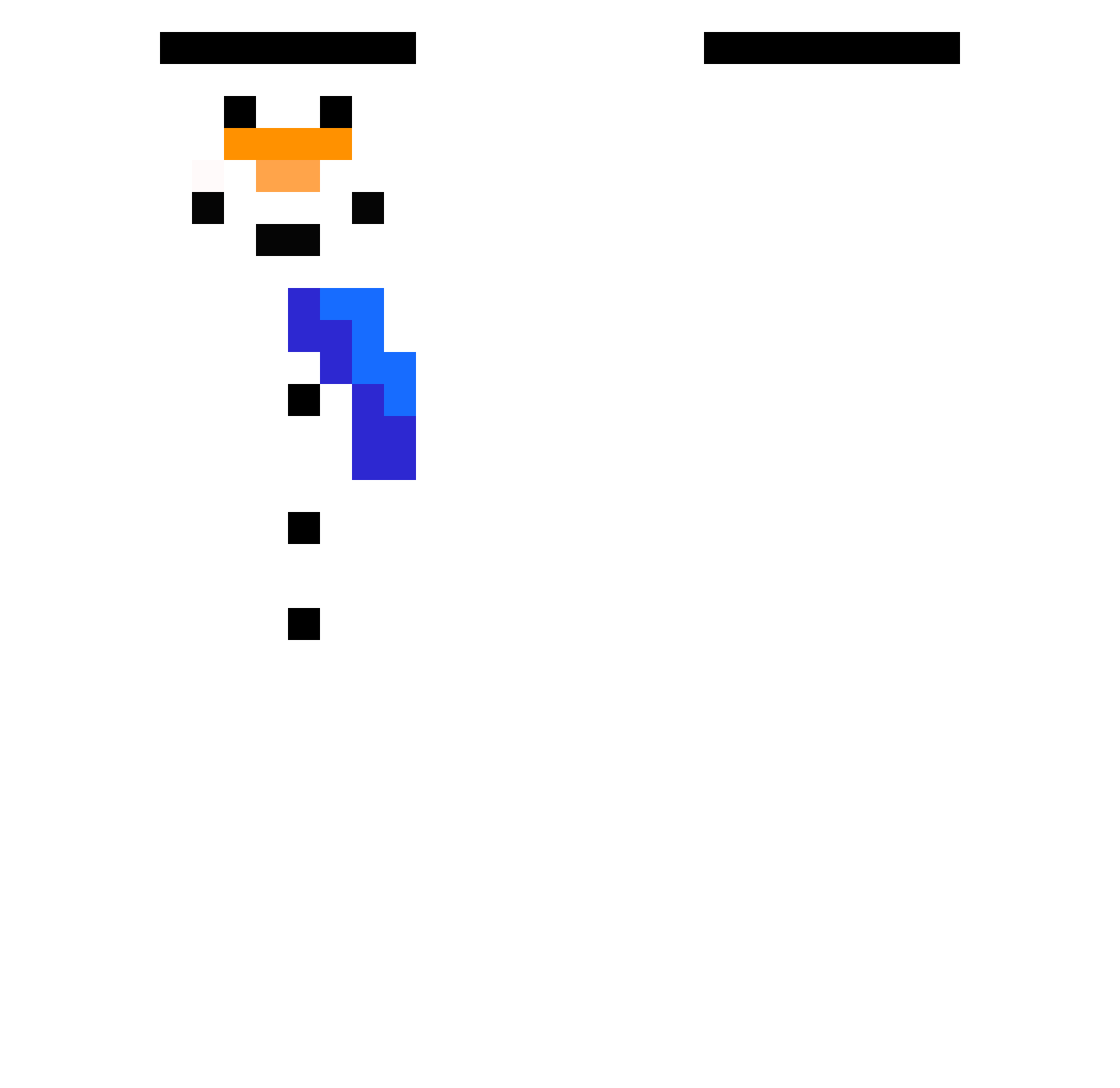 colont Minecraft skin, front and back view