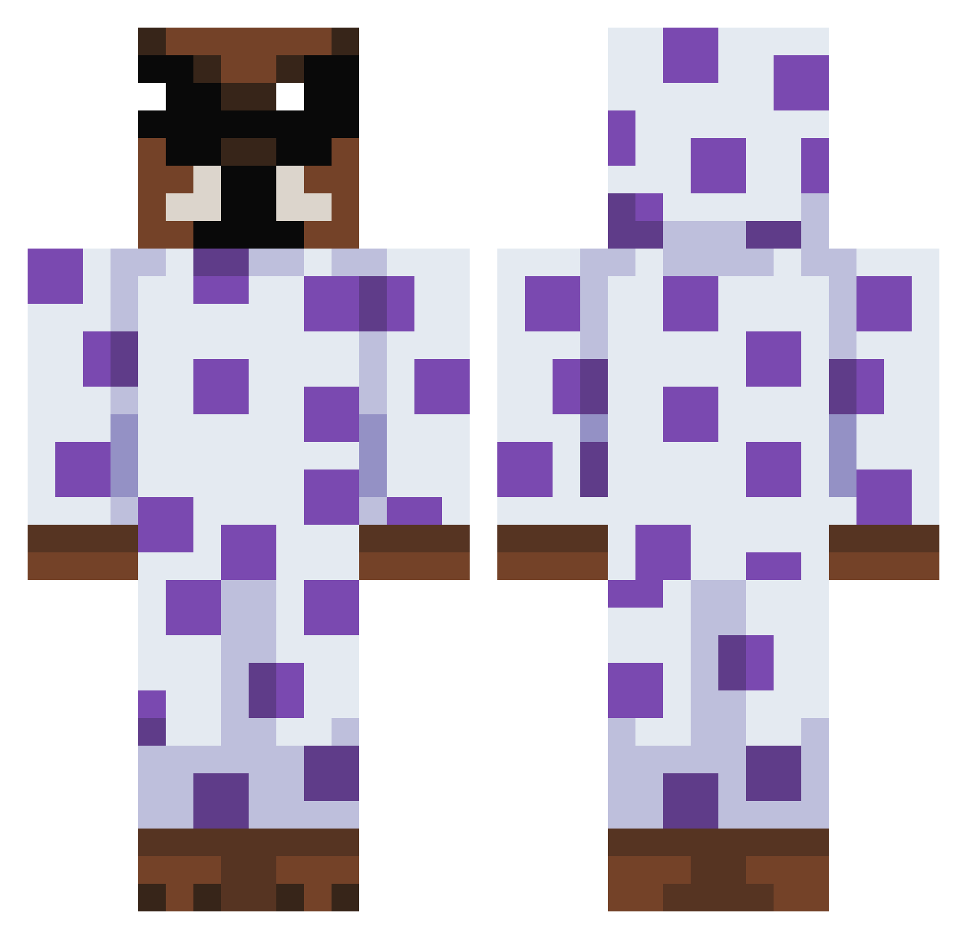 Lucluc225 Minecraft skin, front and back view