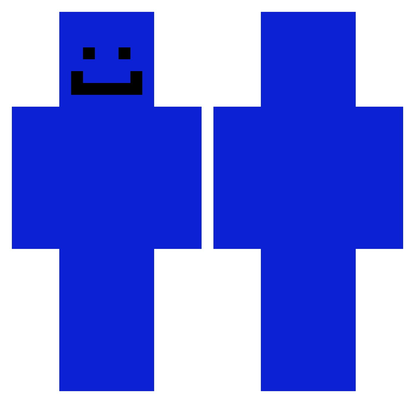 Polxed18 Minecraft skin, front and back view