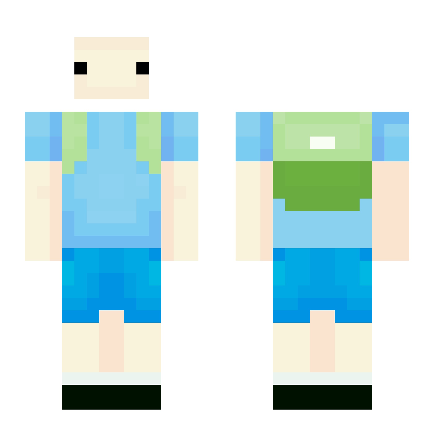 ormyx Minecraft skin, front and back view