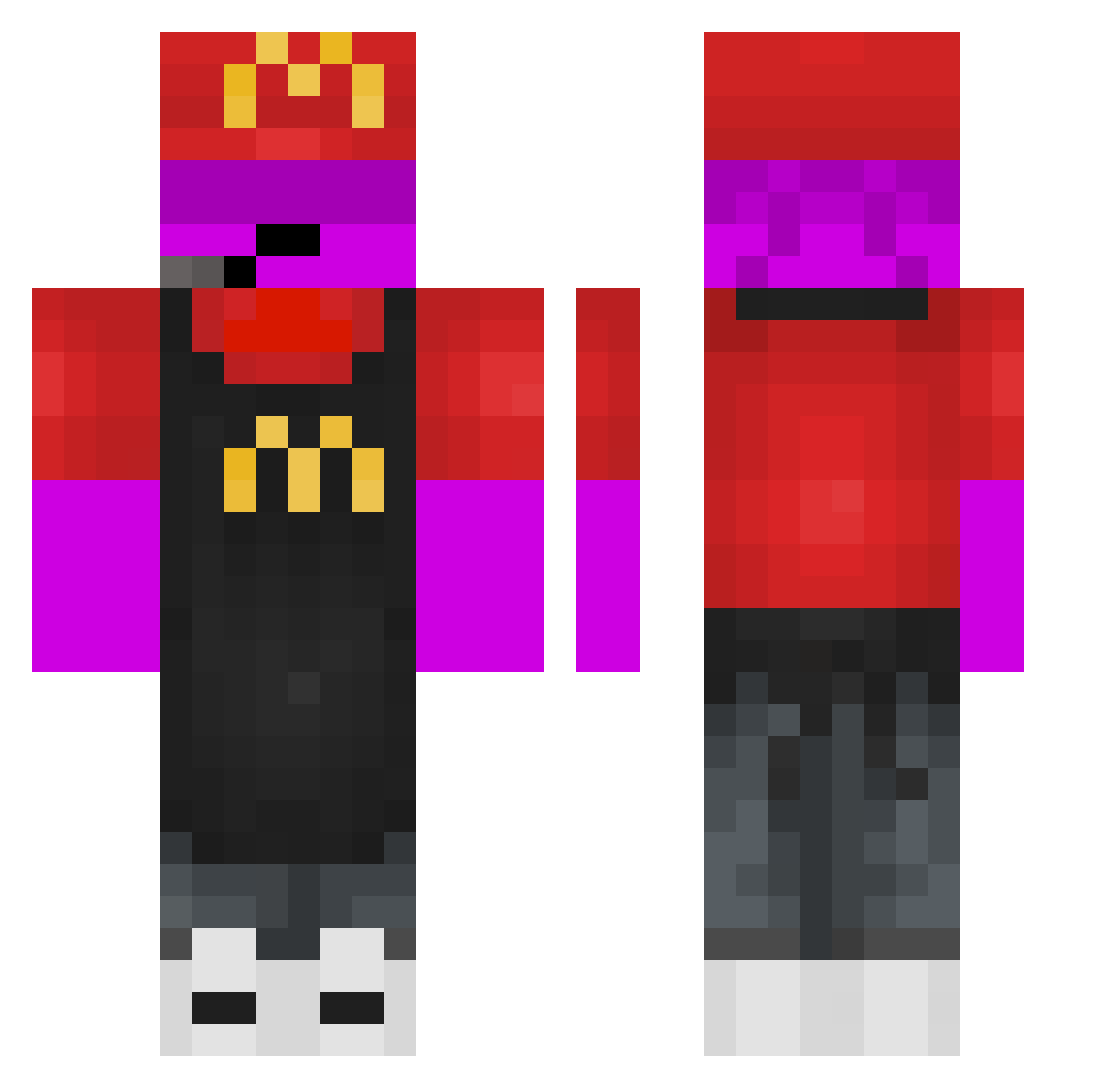 henri19090 Minecraft skin, front and back view
