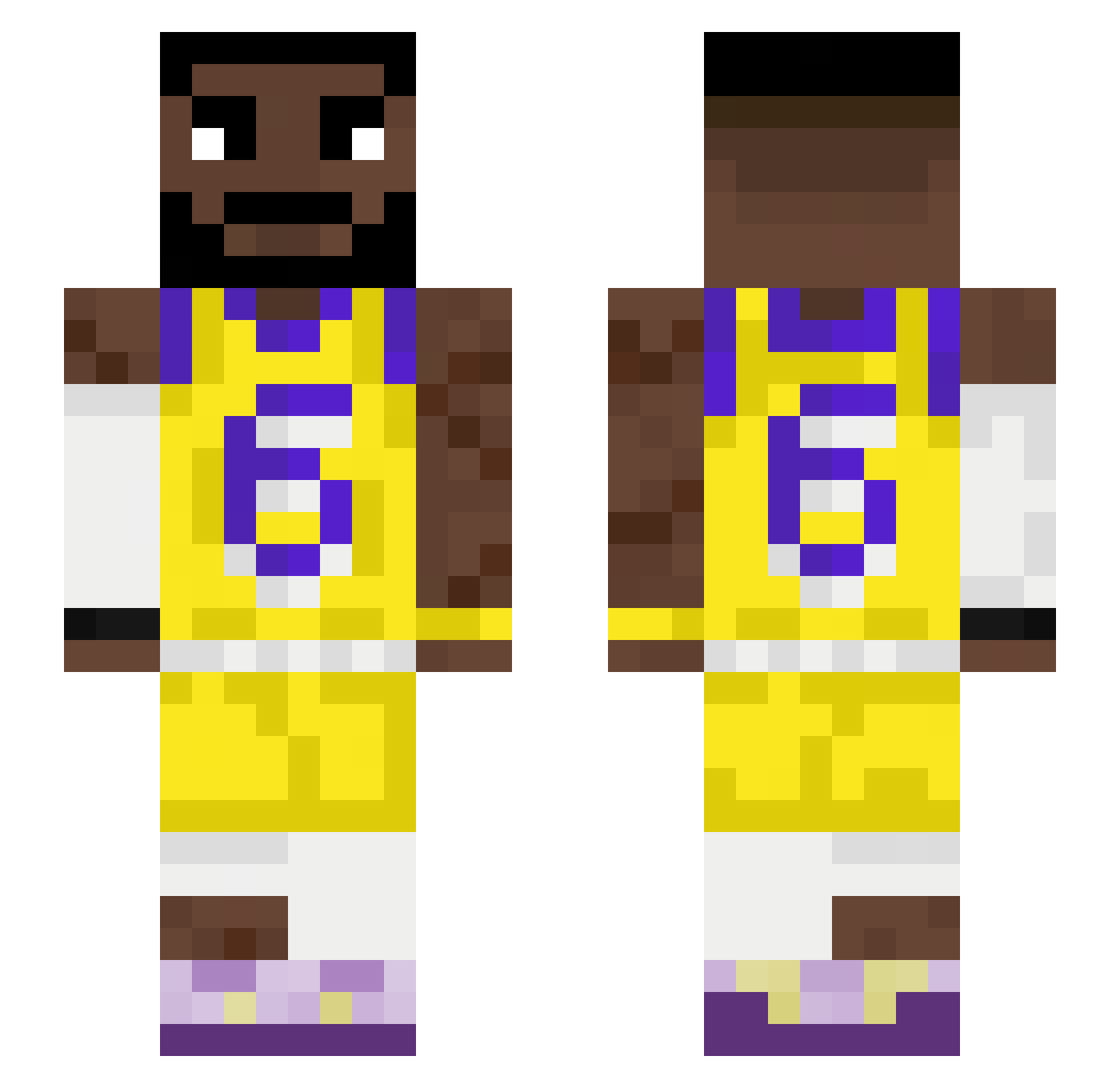 FreezyBlizz Minecraft skin, front and back view