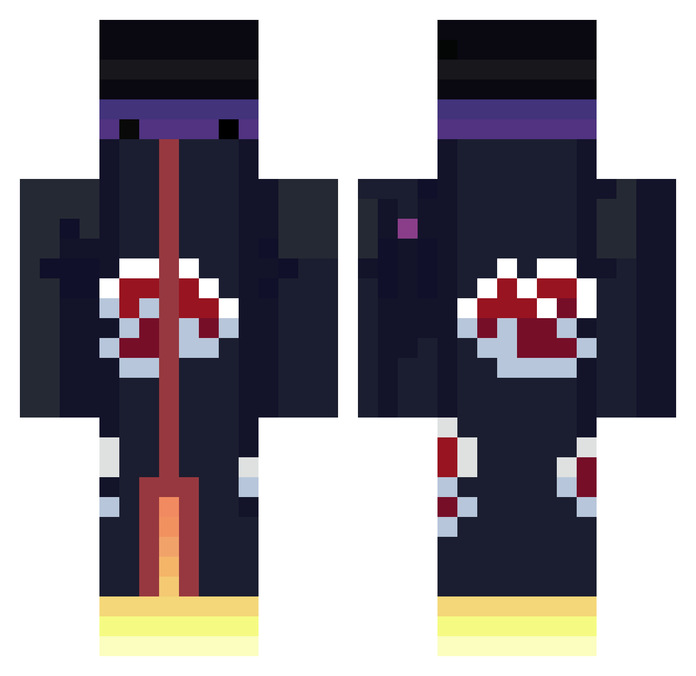 AliseImWunderLAN Minecraft skin, front and back view
