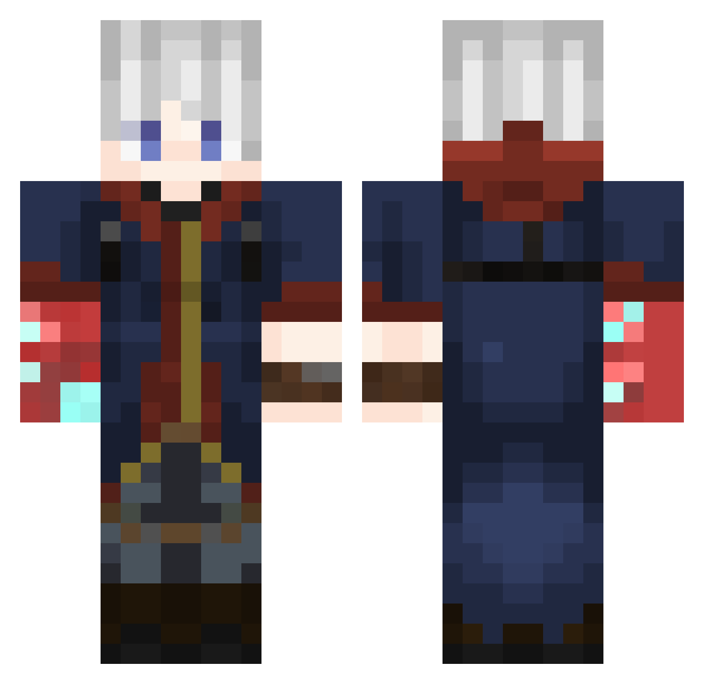 Sealyseals Minecraft skin, front and back view